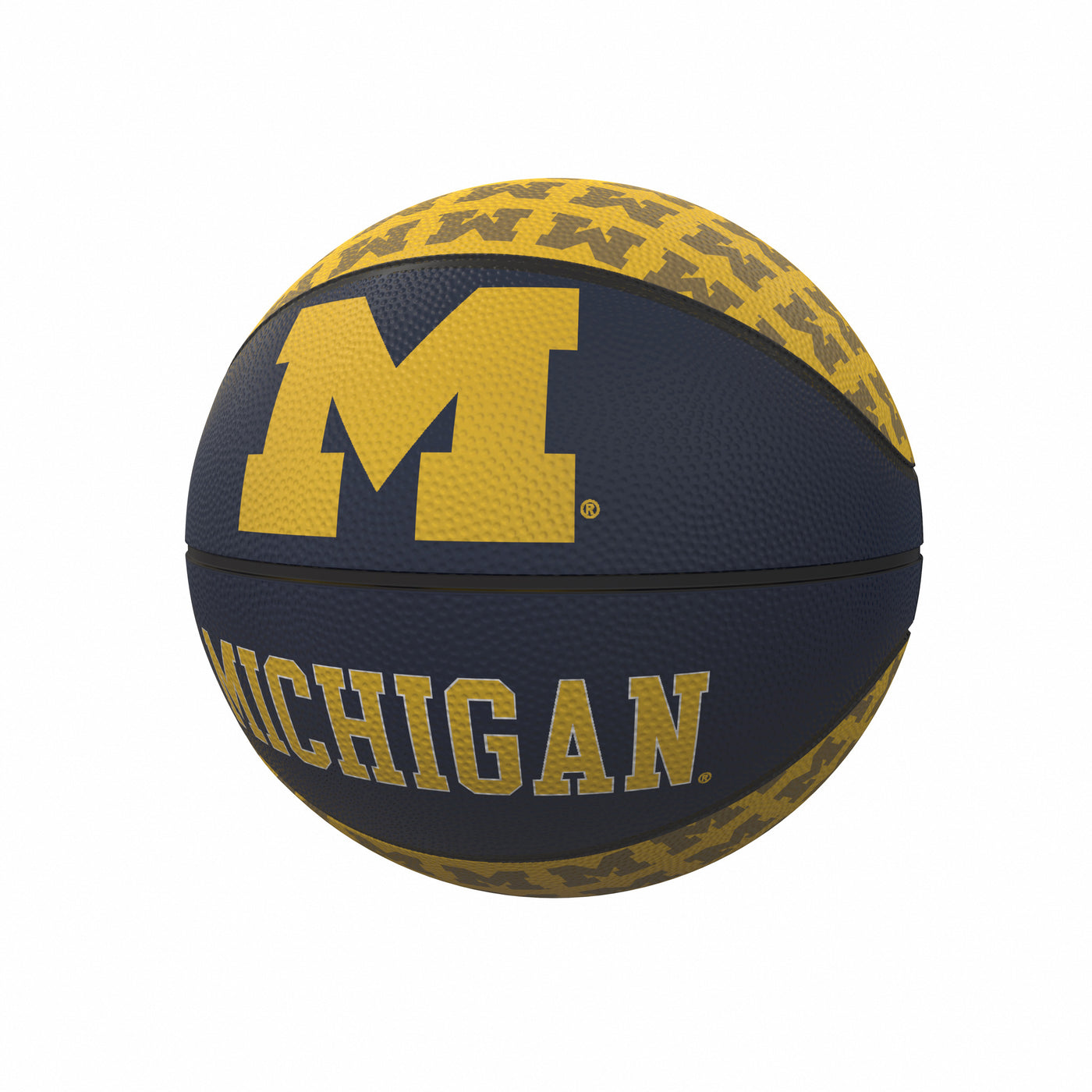 Michigan Repeating Logo Mini-Size Rubber Basketball