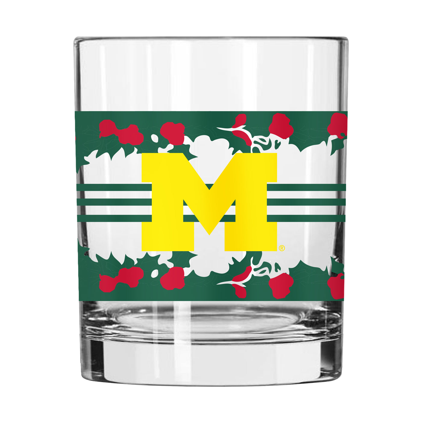 Michigan 14oz Holiday Rocks Glass