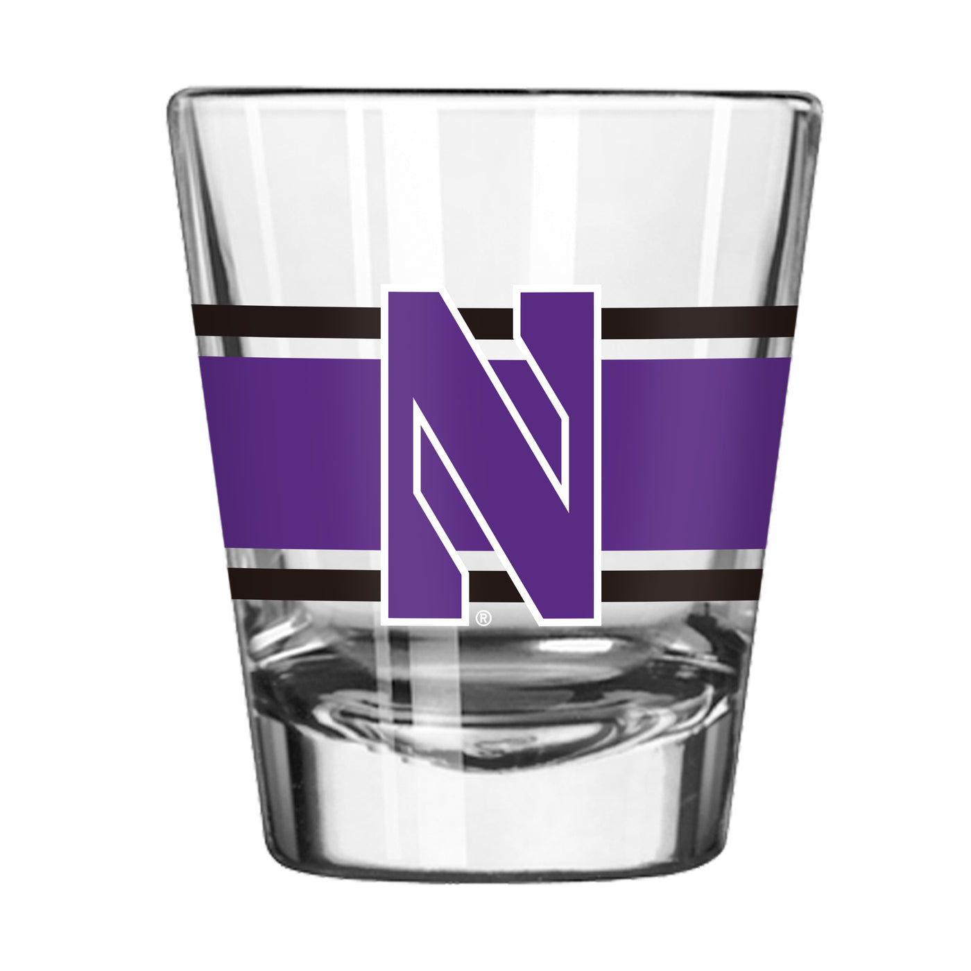 Northwestern 2oz Stripe Shot Glass