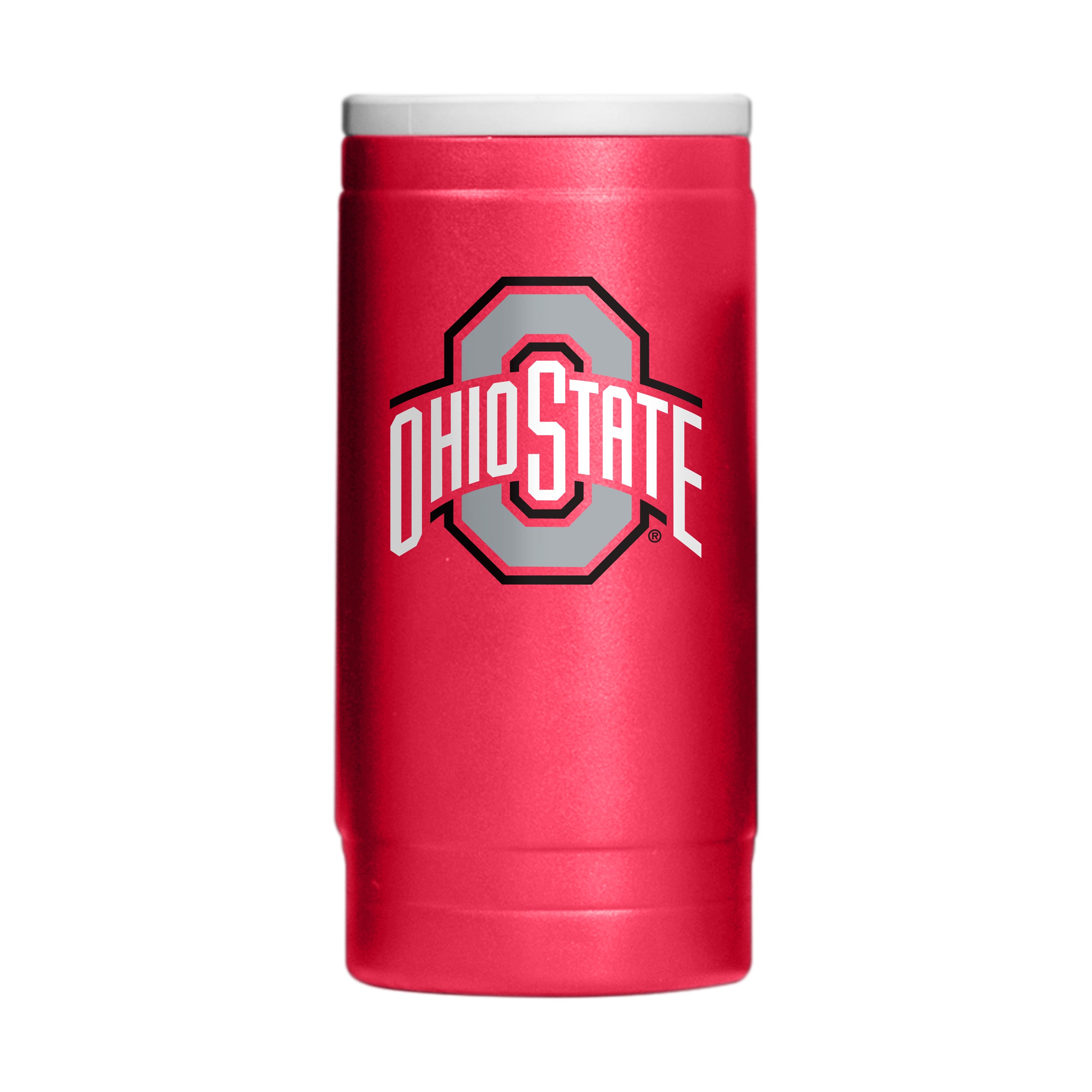 Ohio State Flipside Powder Coat Slim Can Coolie | Logo Brands