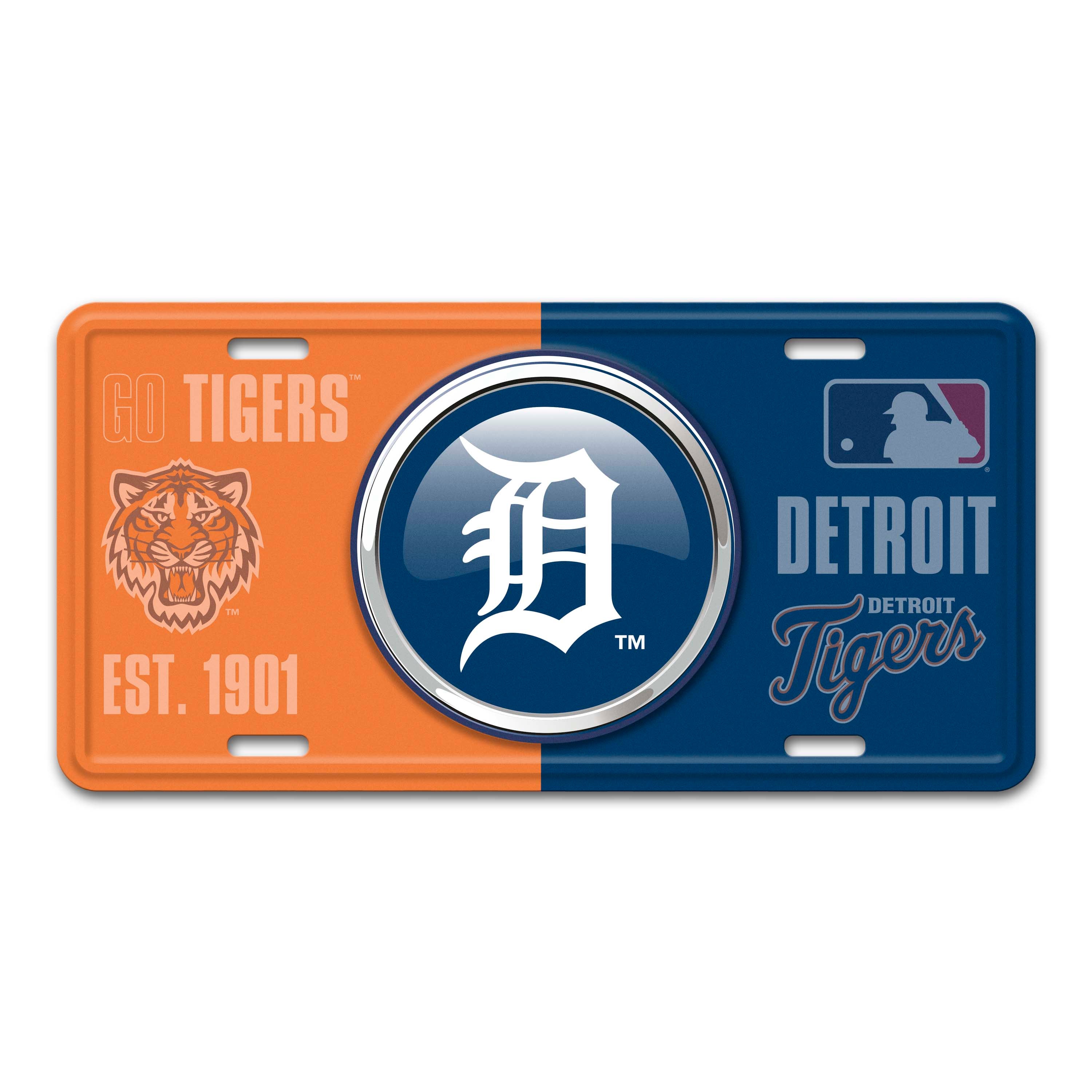 デトロイト・タイガース MLB メタルナンバープレート MLB - Detroit Tigers Embossed Metal License Plate
