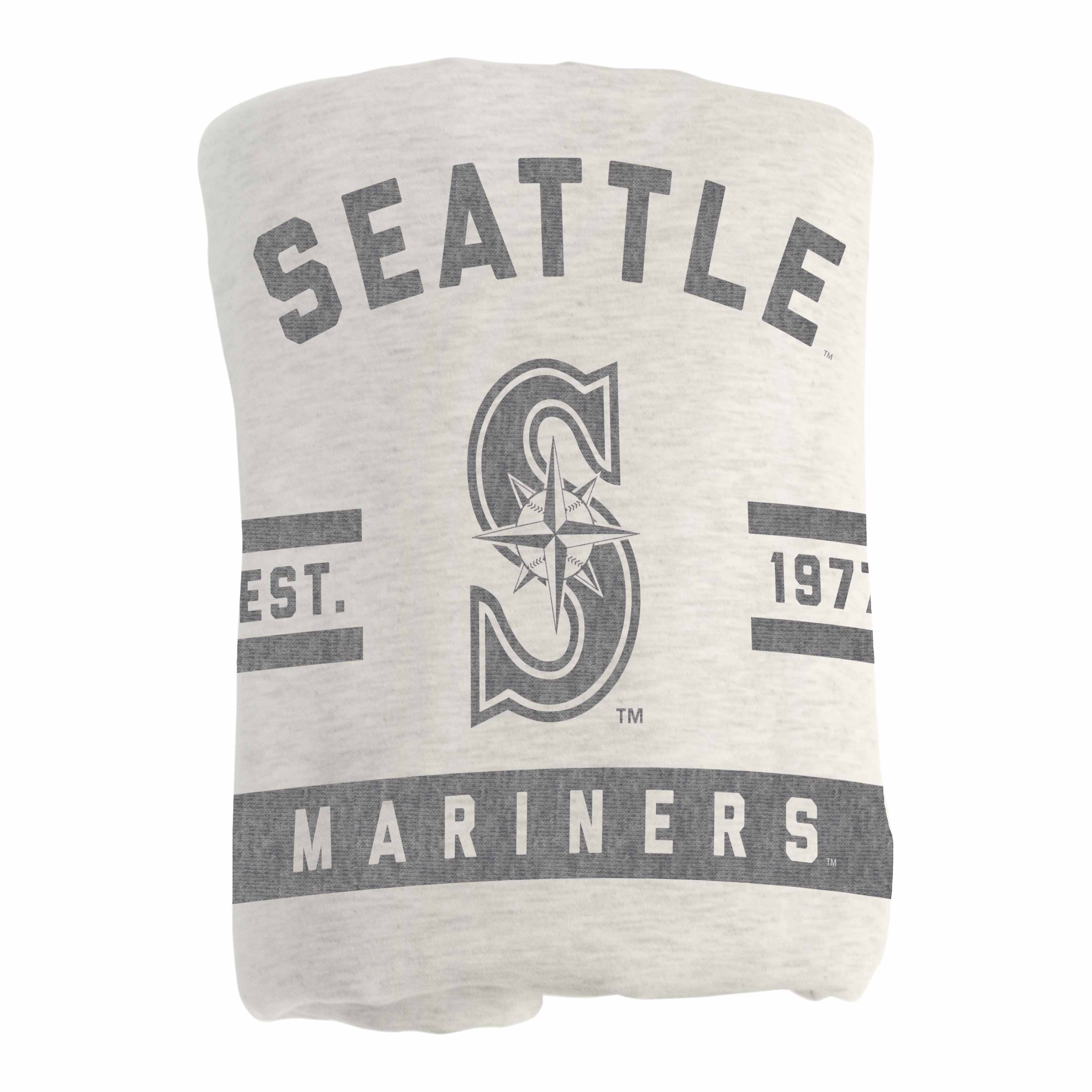 Seattle Mariners Oatmeal Sweatshirt Blanket Logo Brands