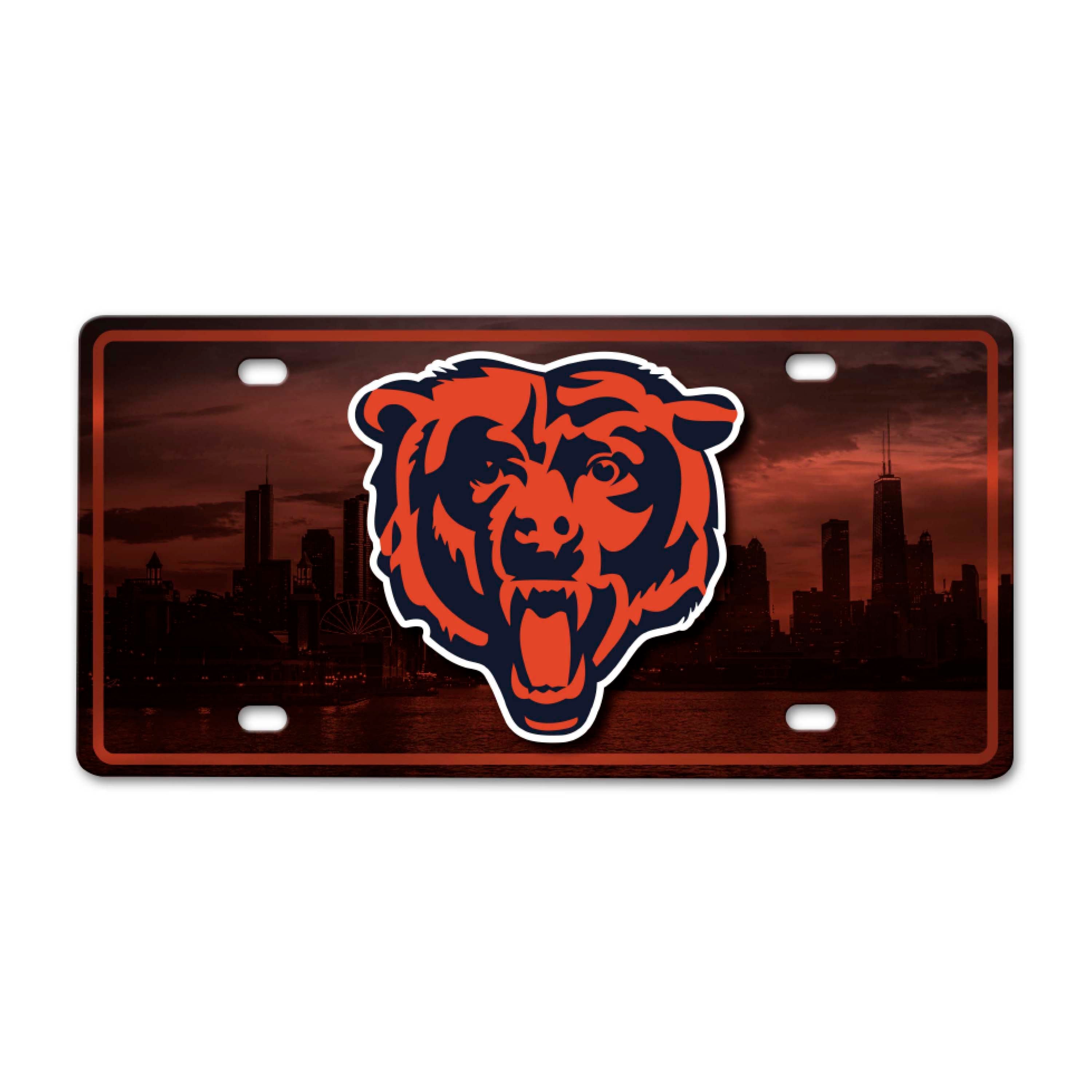 NFL - Chicago Bears Flat Metal License Plate | Logo Brands