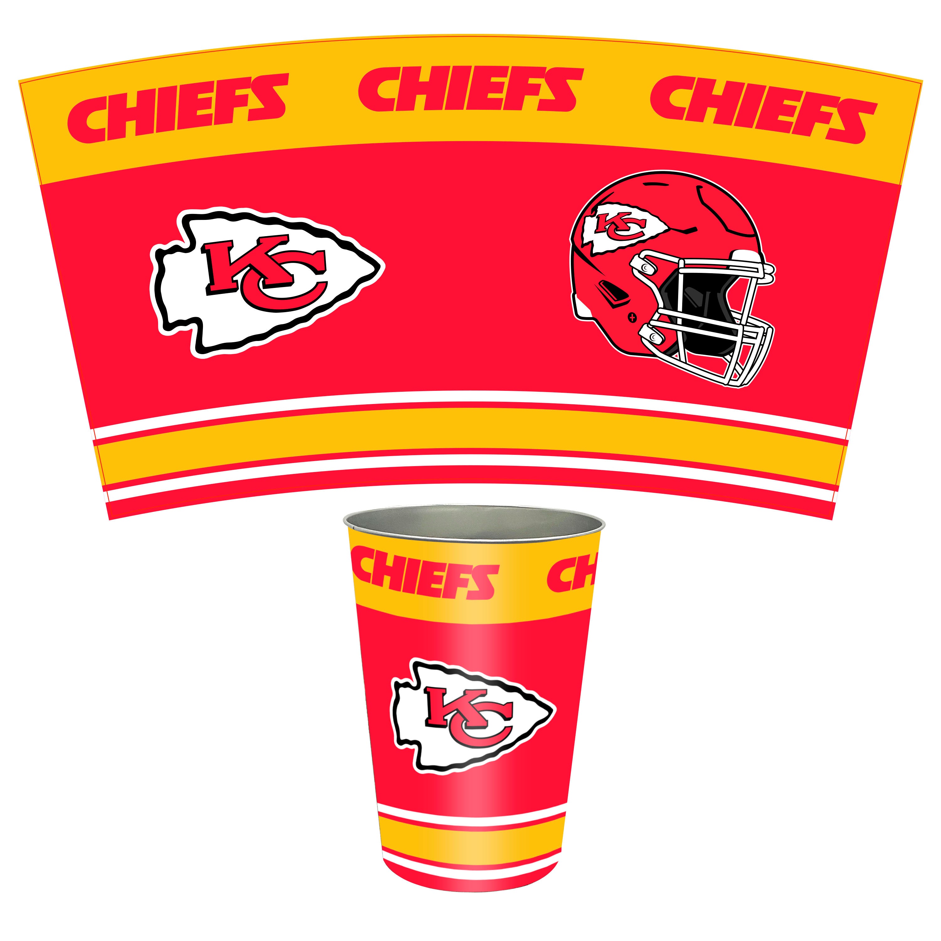 Logo Brands Kansas City Chiefs Oatmeal 50-in x 60-in Throw 616-25F-1 at