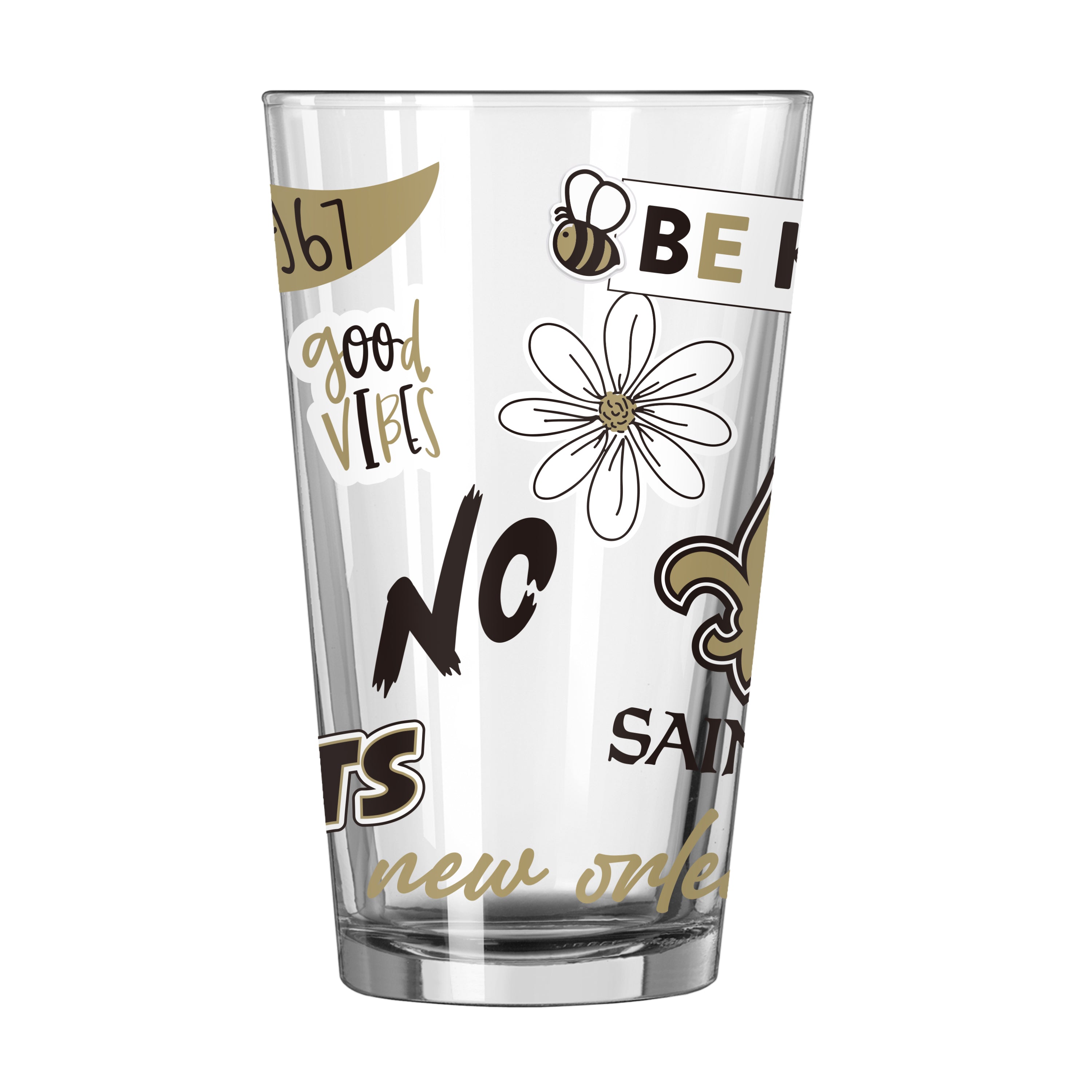New Orleans Saints 16oz Native Pint Glass | Logo Brands