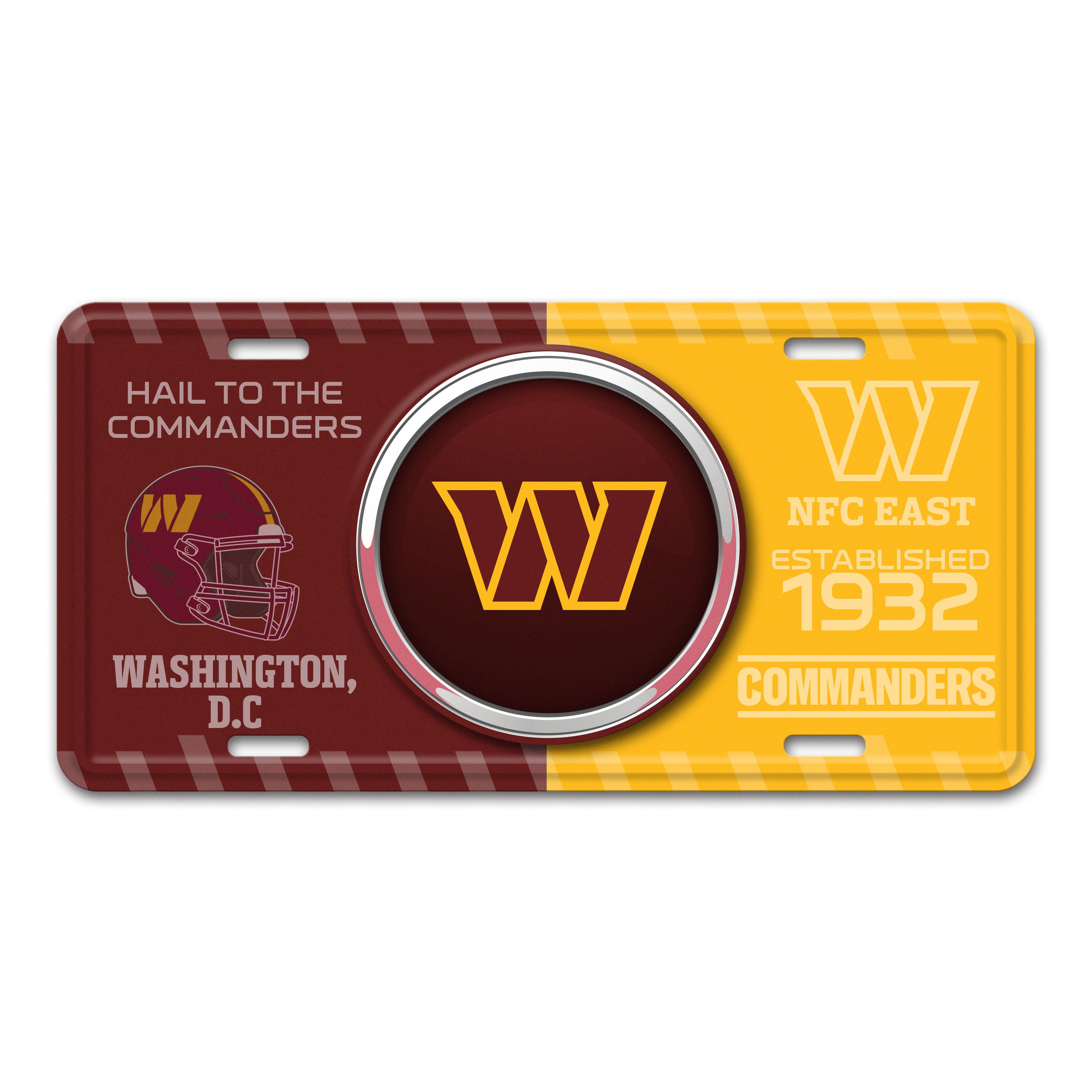 NFL - Washington Commanders Embossed Metal License Plate | Logo Brands