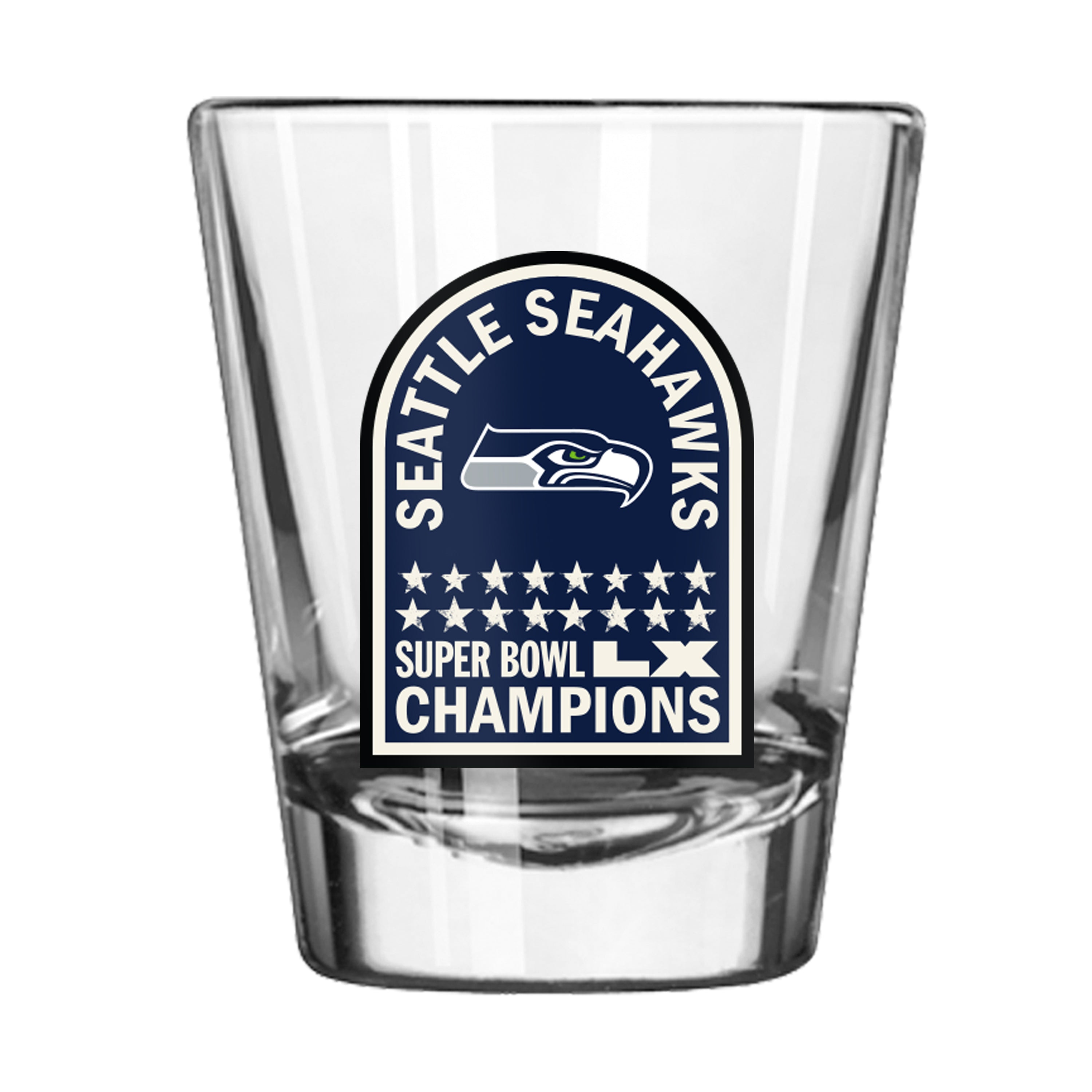 Seattle Seahawks Super Bowl 60 Champions 2oz Shot Glass | Logo Brands