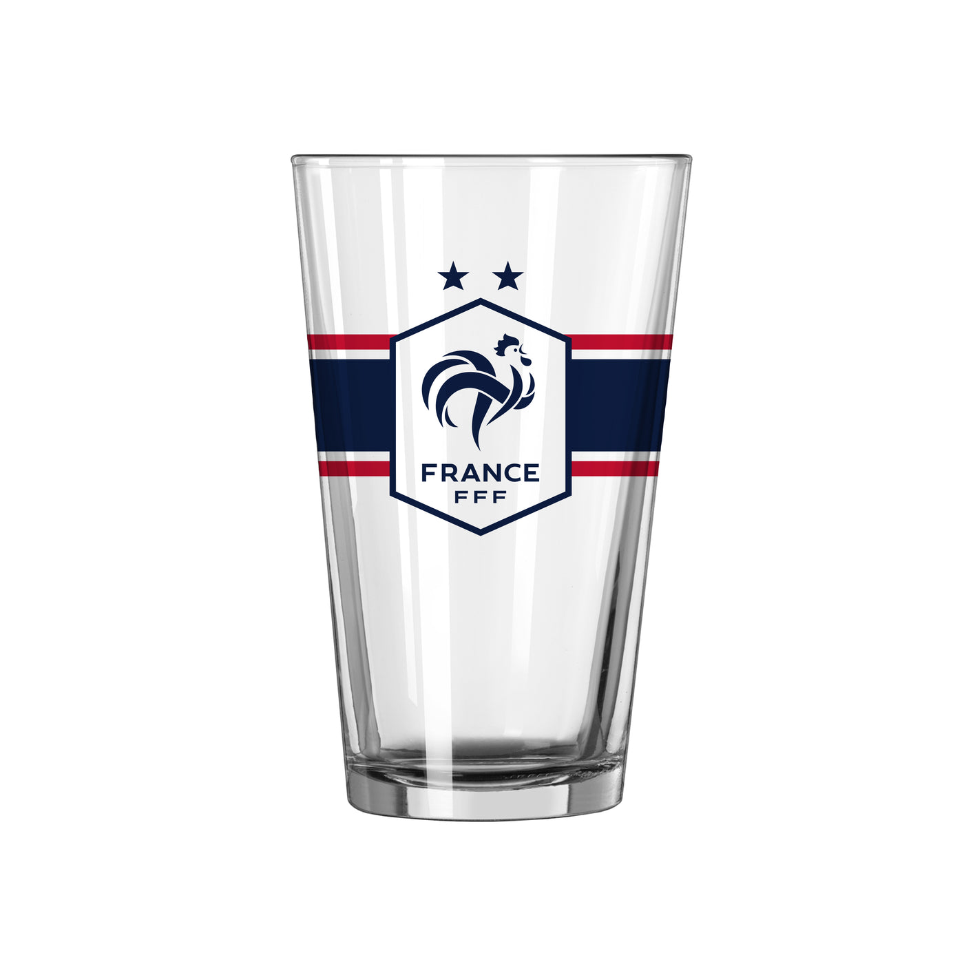 France Men's National Soccer 16oz Stripe Pint Glass