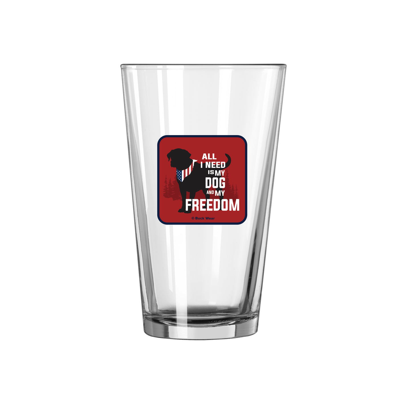 Freedom Dog 16oz Pint Glass - Logo Brands