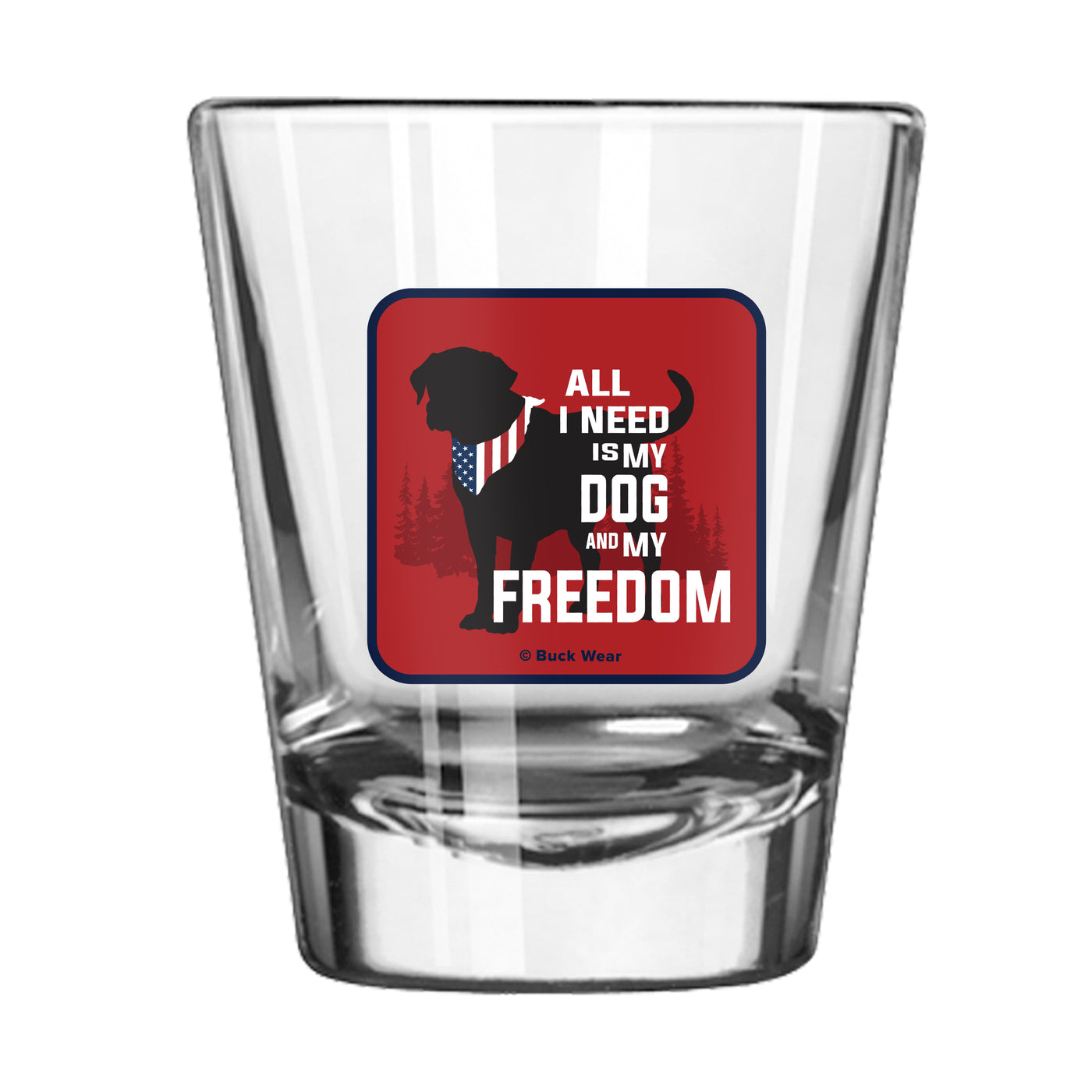 Freedom Dog 2oz Shot Glass