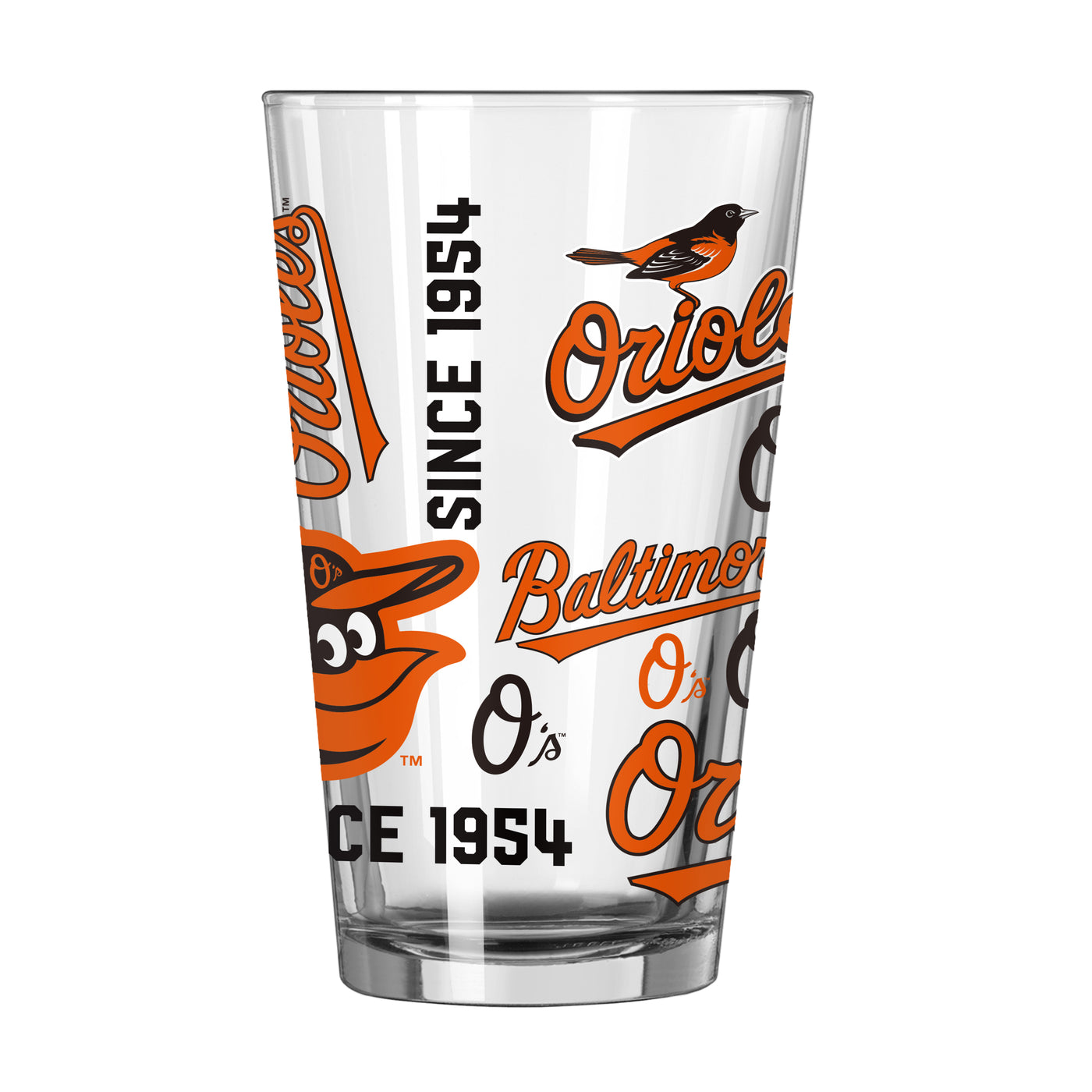 Baltimore Orioles 16oz Spirit Pint Glass