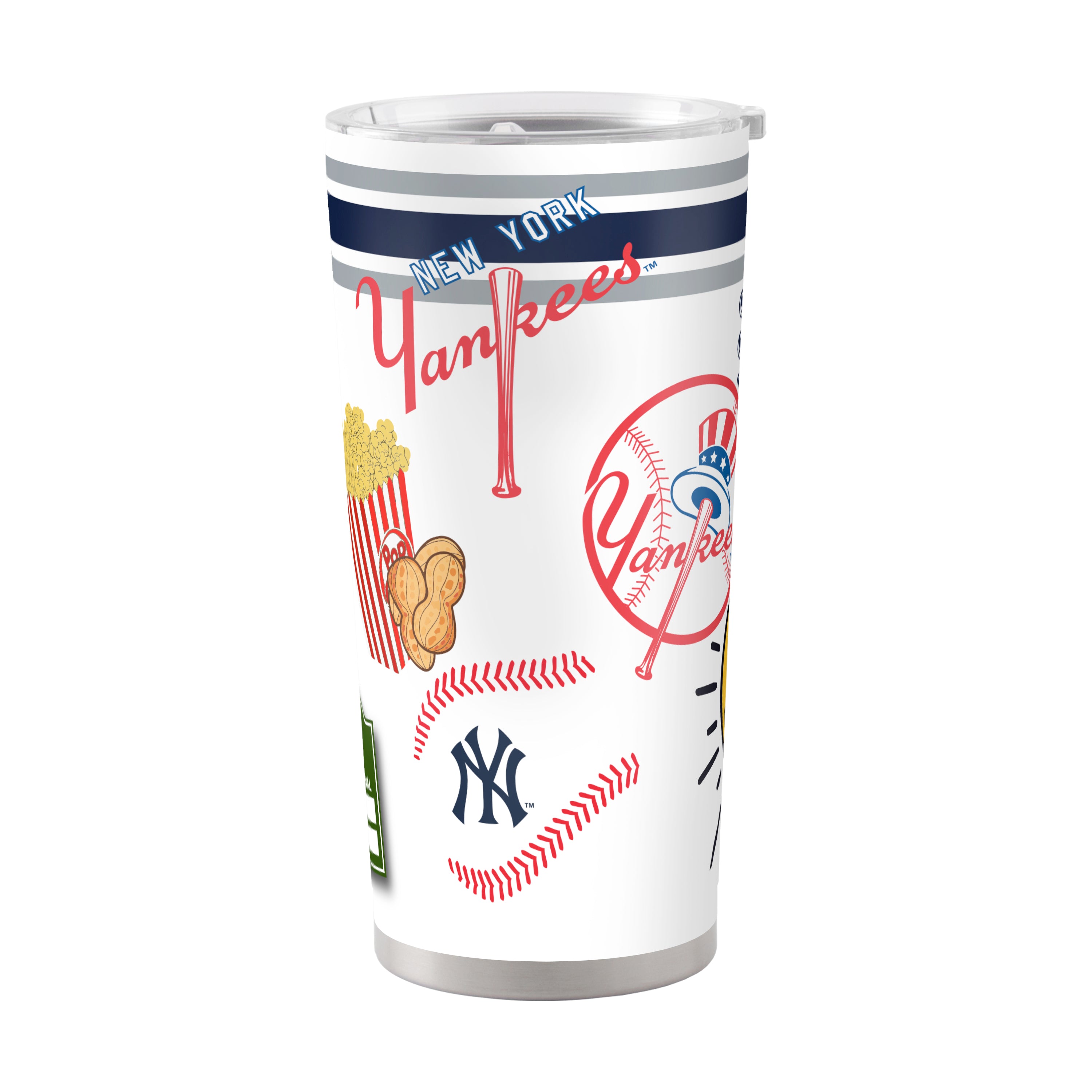 New York Yankees 20 oz. Tumbler stainless Steel Hot Cold with lid and straw