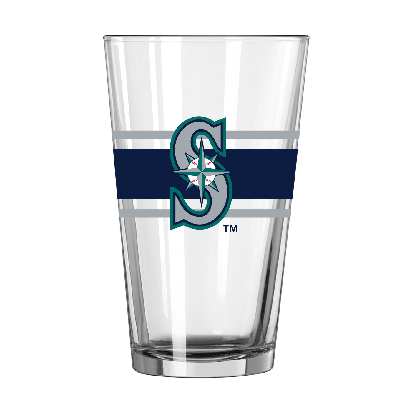 Seattle Mariners 16oz Stripe Pint Glass