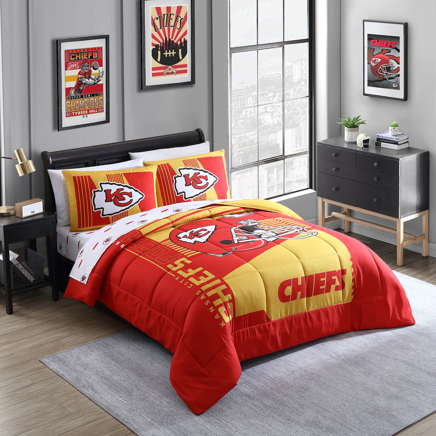 Kansas City Chiefs Status Bed In A Bag Queen