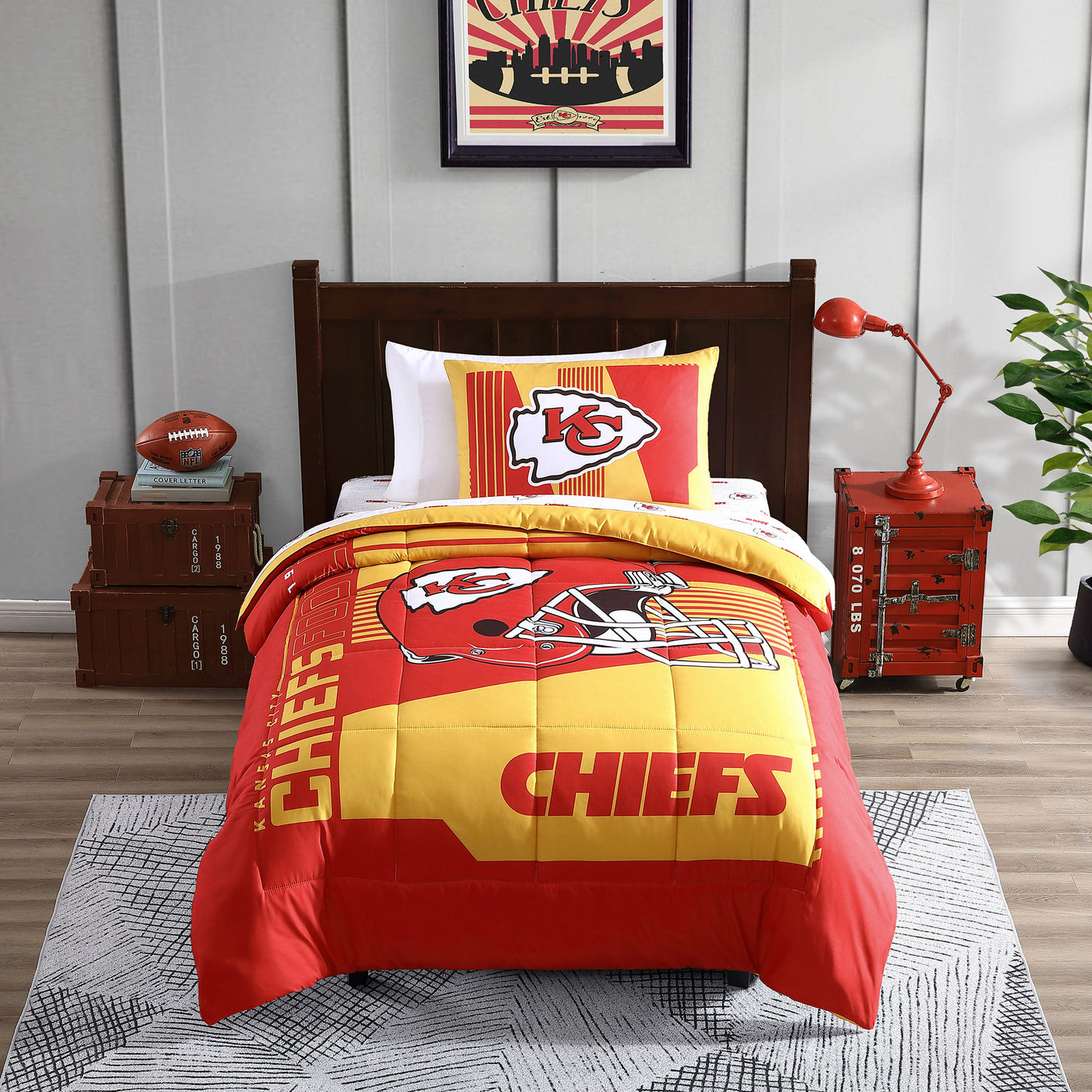 Kansas City Chiefs Status Bed In A Bag Twin