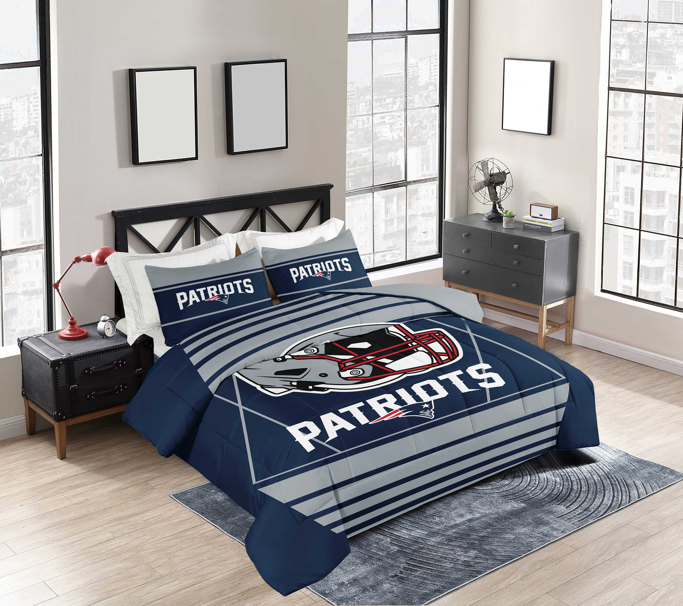 New England Patriots Crosser Comforter Set Full/Queen
