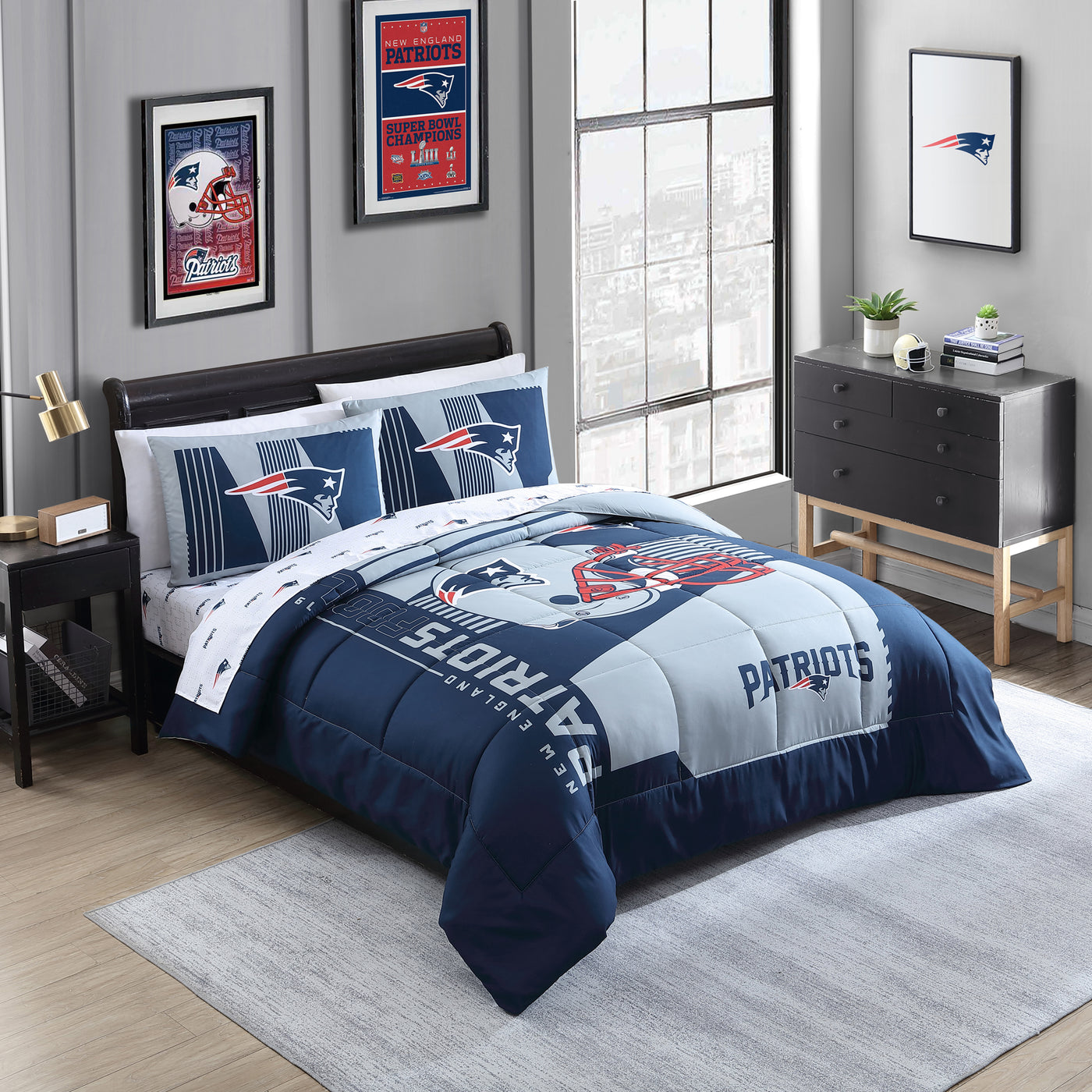 New England Patriots Status Bed In A Bag Full