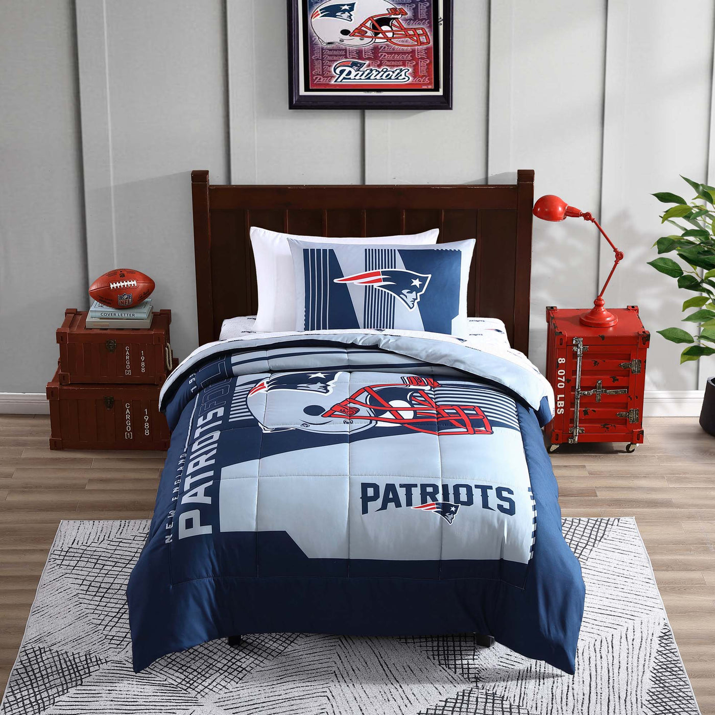 New England Patriots Status Bed In A Bag Twin