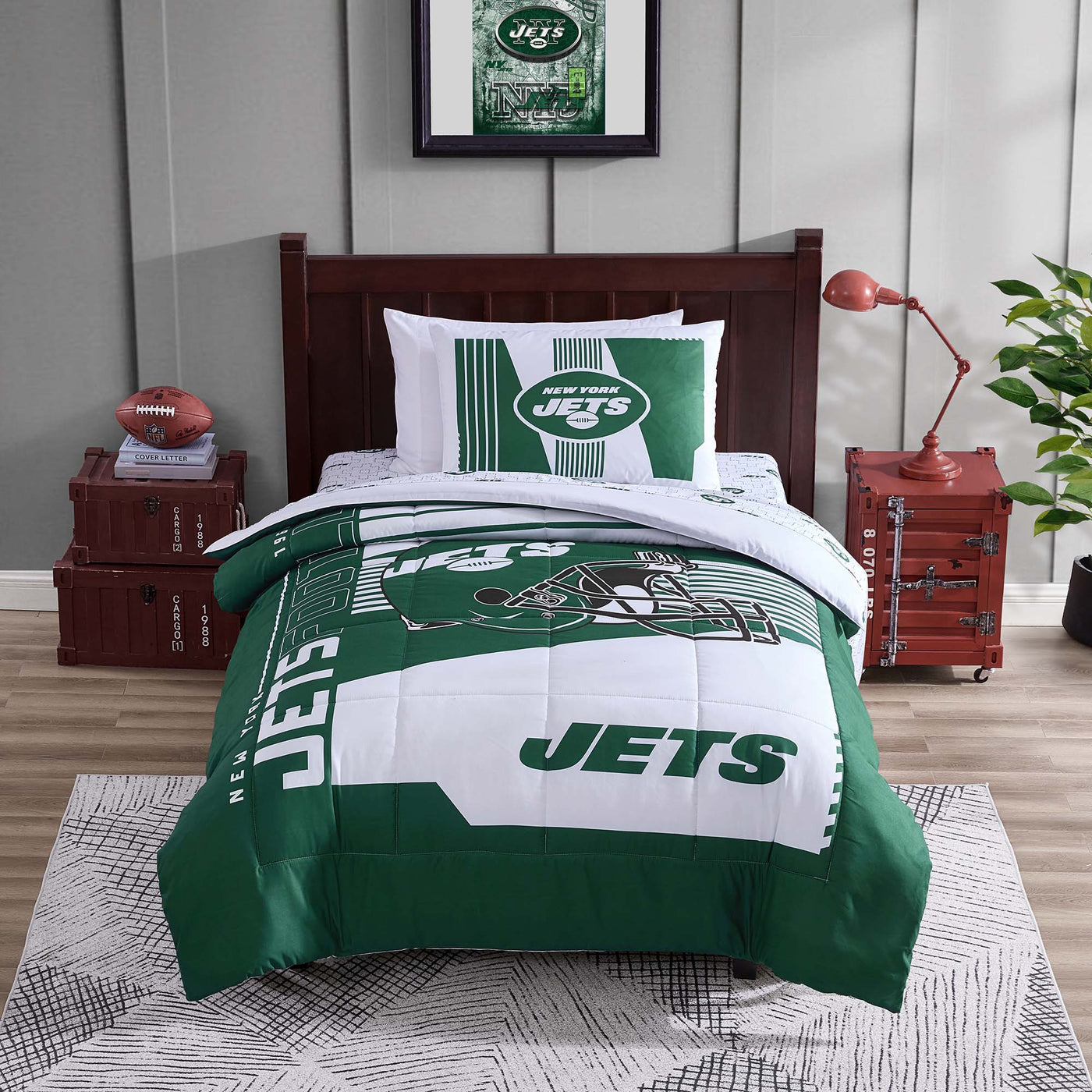 New York Jets Status Bed In A Bag Twin