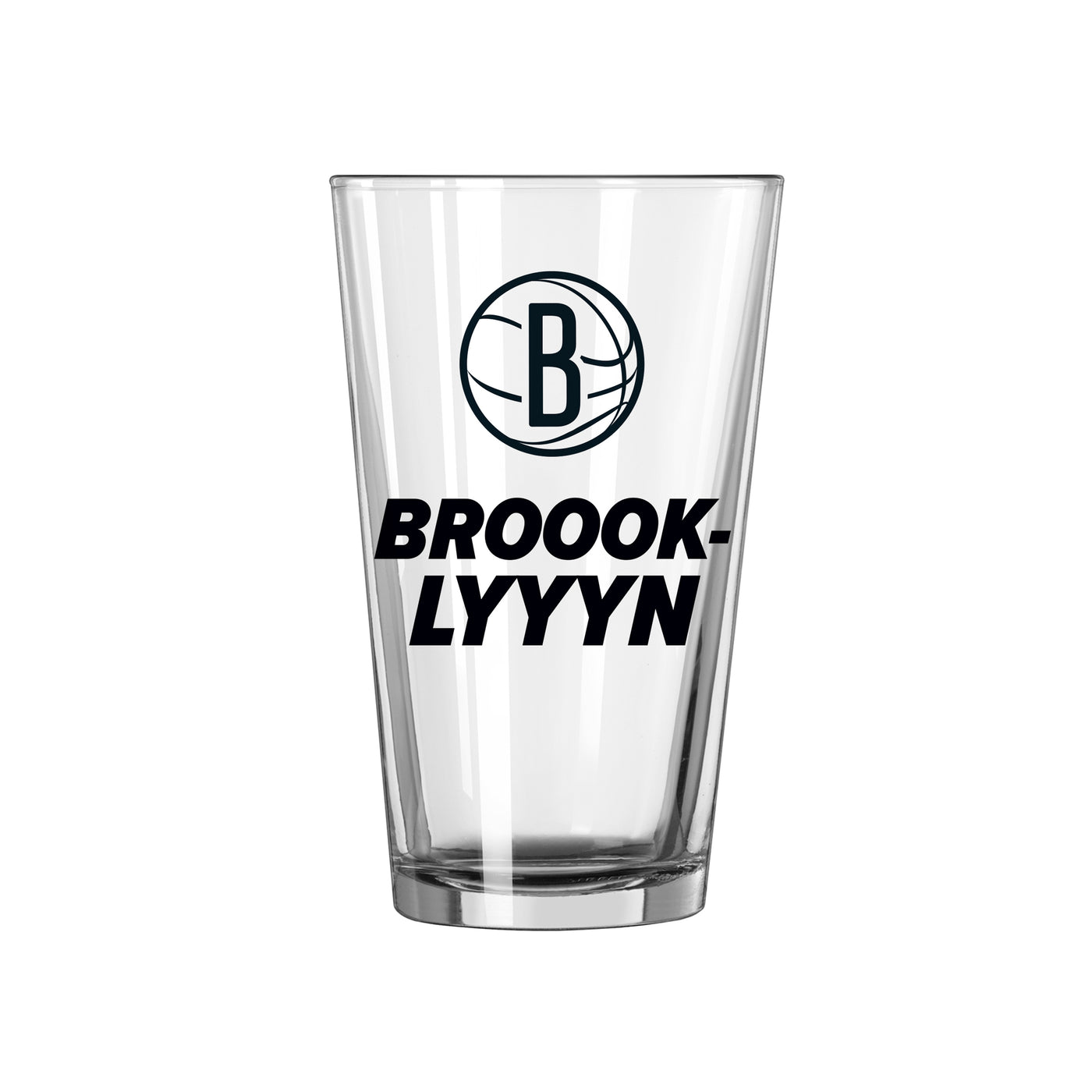 Brooklyn Nets 16oz Slogan Pint Glass
