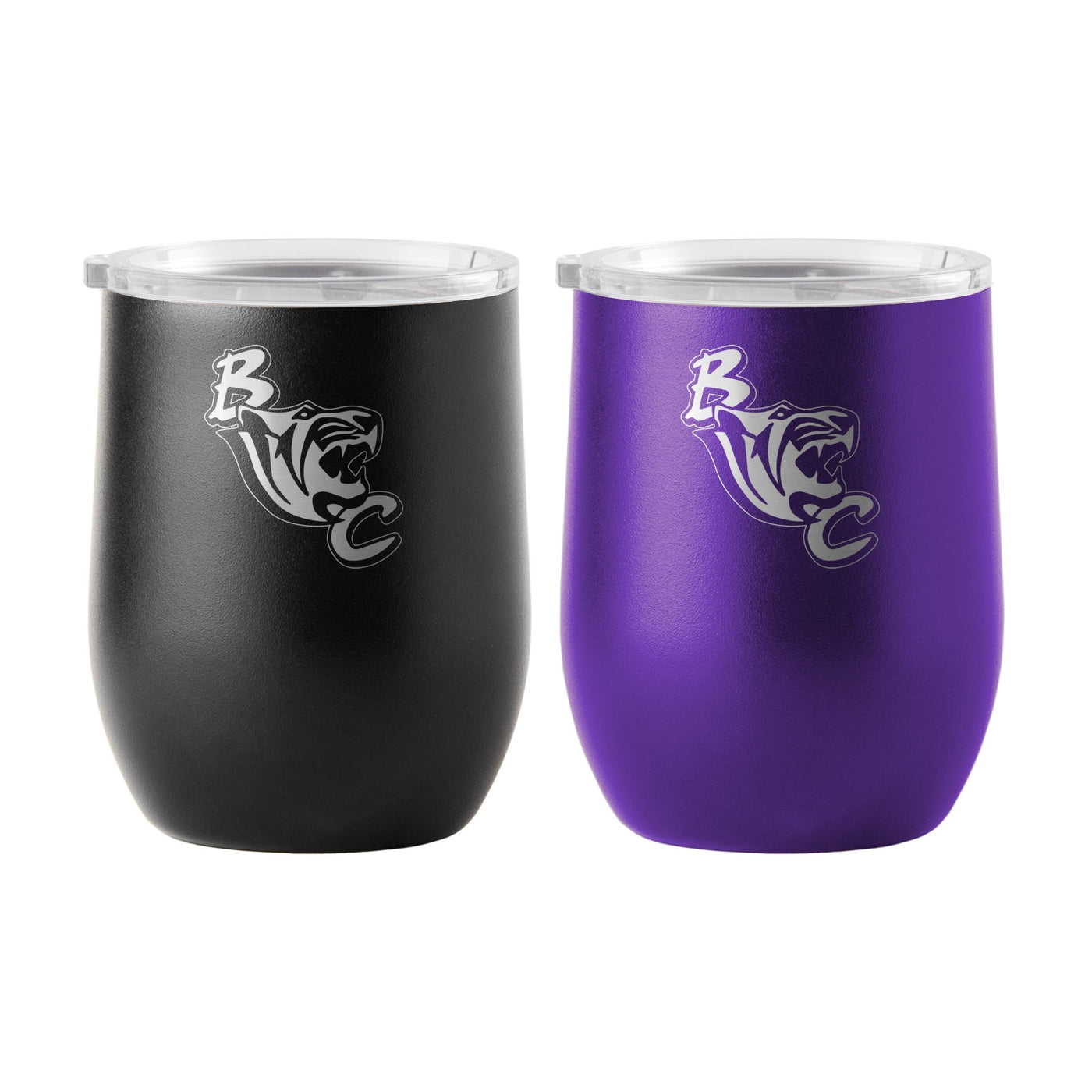 Benedict College 16oz Yours and Mine Etch Powdercoat Curved Beverage Set - Logo Brands