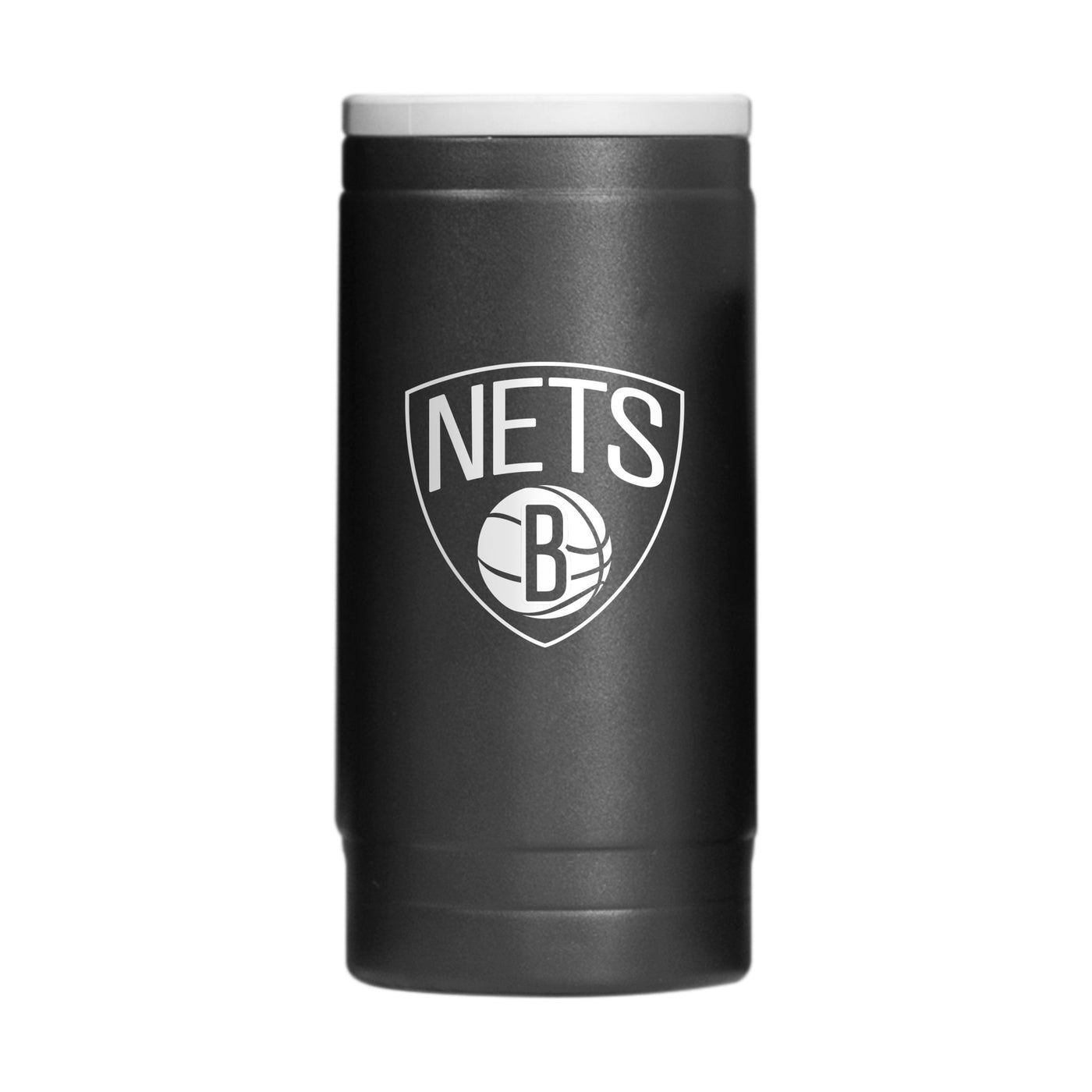 Brooklyn Nets 12oz Flipside Powdercoat SlimCan Coolie - Logo Brands
