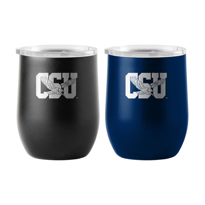 Coppin State University 16oz Yours and Mine Etch Powdercoat Curved Beverage Set - Logo Brands