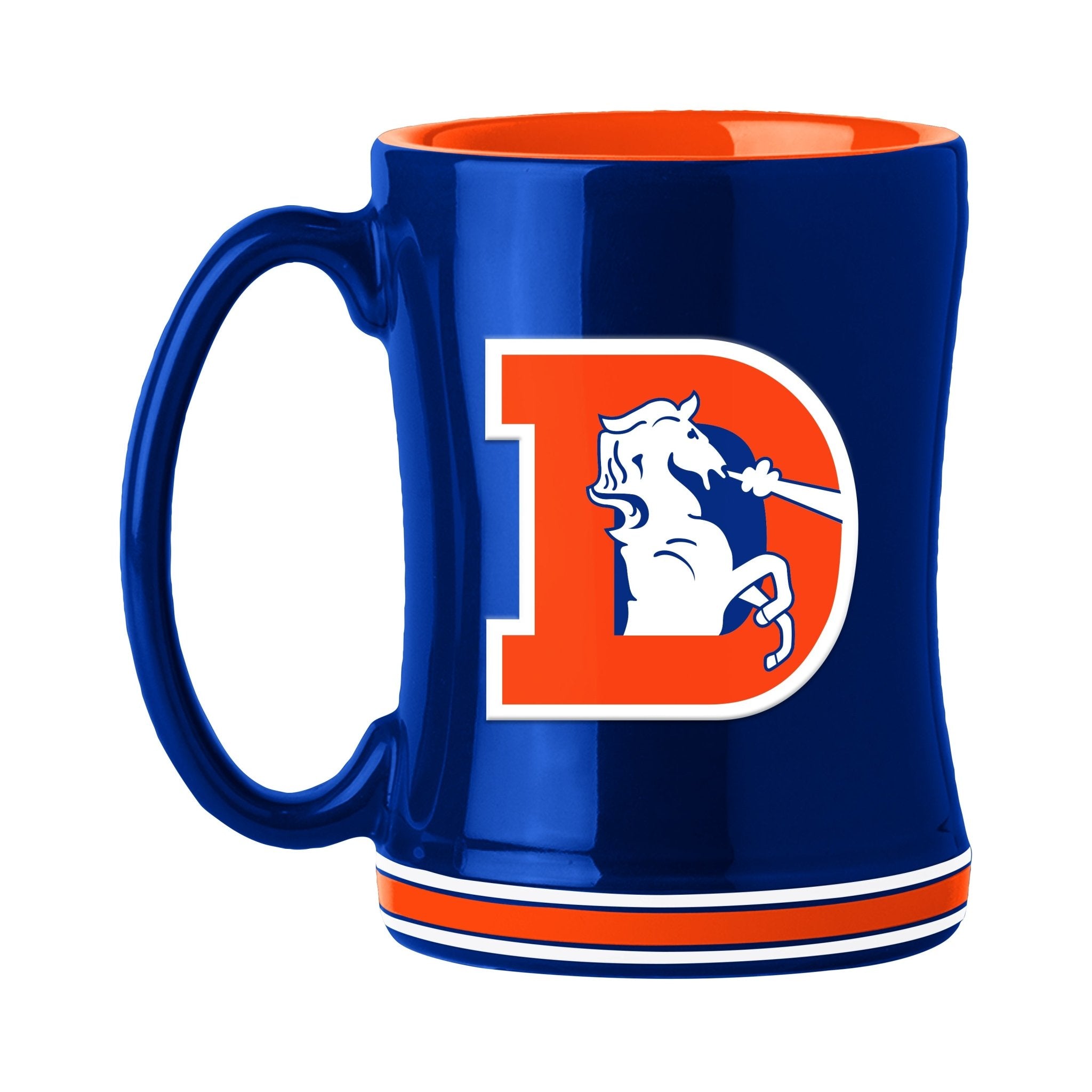 Logo Brands NFL Denver Broncos Vinatage 14oz Relief Mug