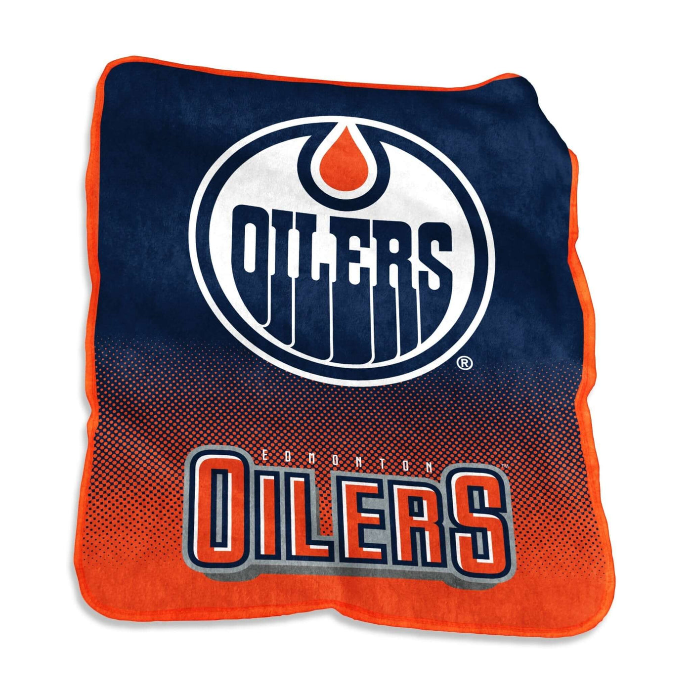 Edmonton Oilers Raschel Throw - Logo Brands
