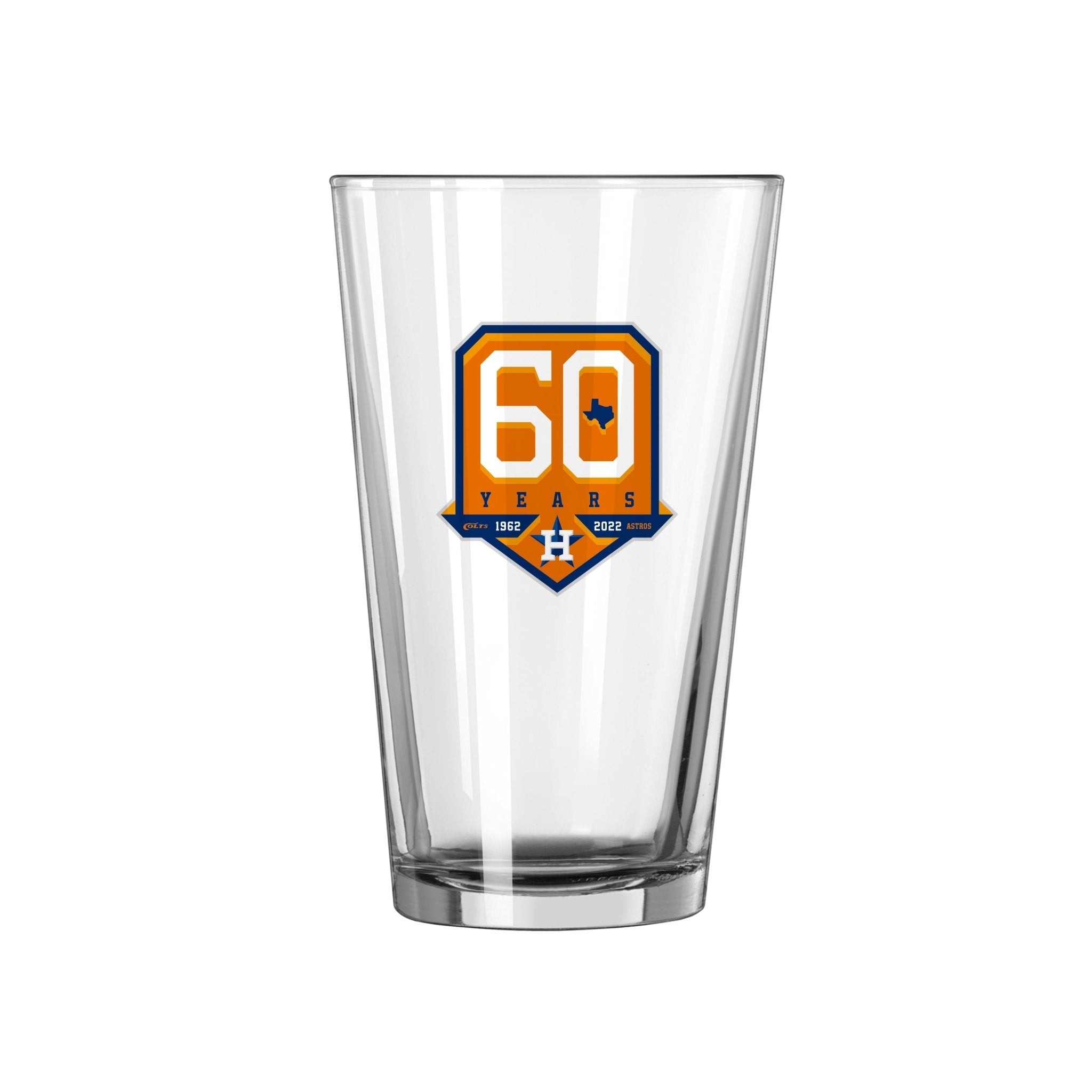 Houston Astros 16oz 60th Anniversary Pint Glass
