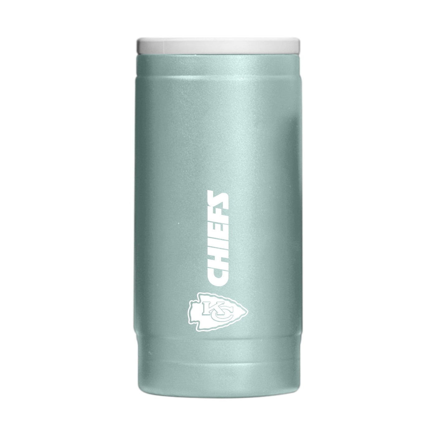 Kansas City Chiefs Vertical Powder Coat Slim Can Coolie - Logo Brands