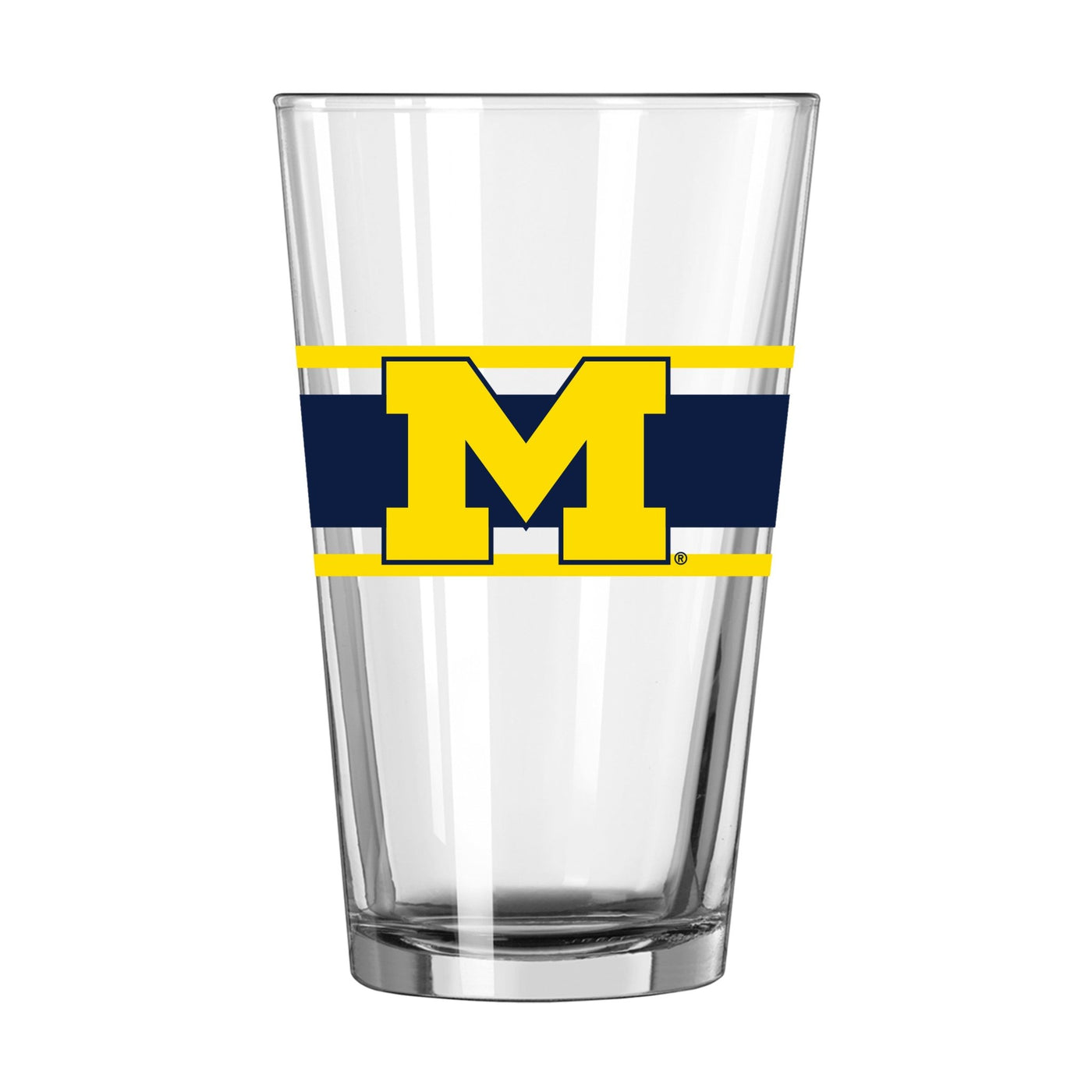 Michigan 16oz Stripe Pint Glass - Logo Brands