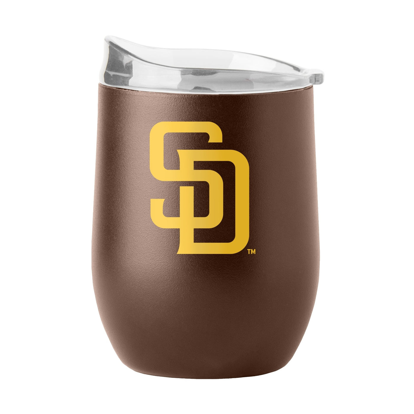 San Diego Padres 16oz Flipside Powder Coat Curved Beverage - Logo Brands