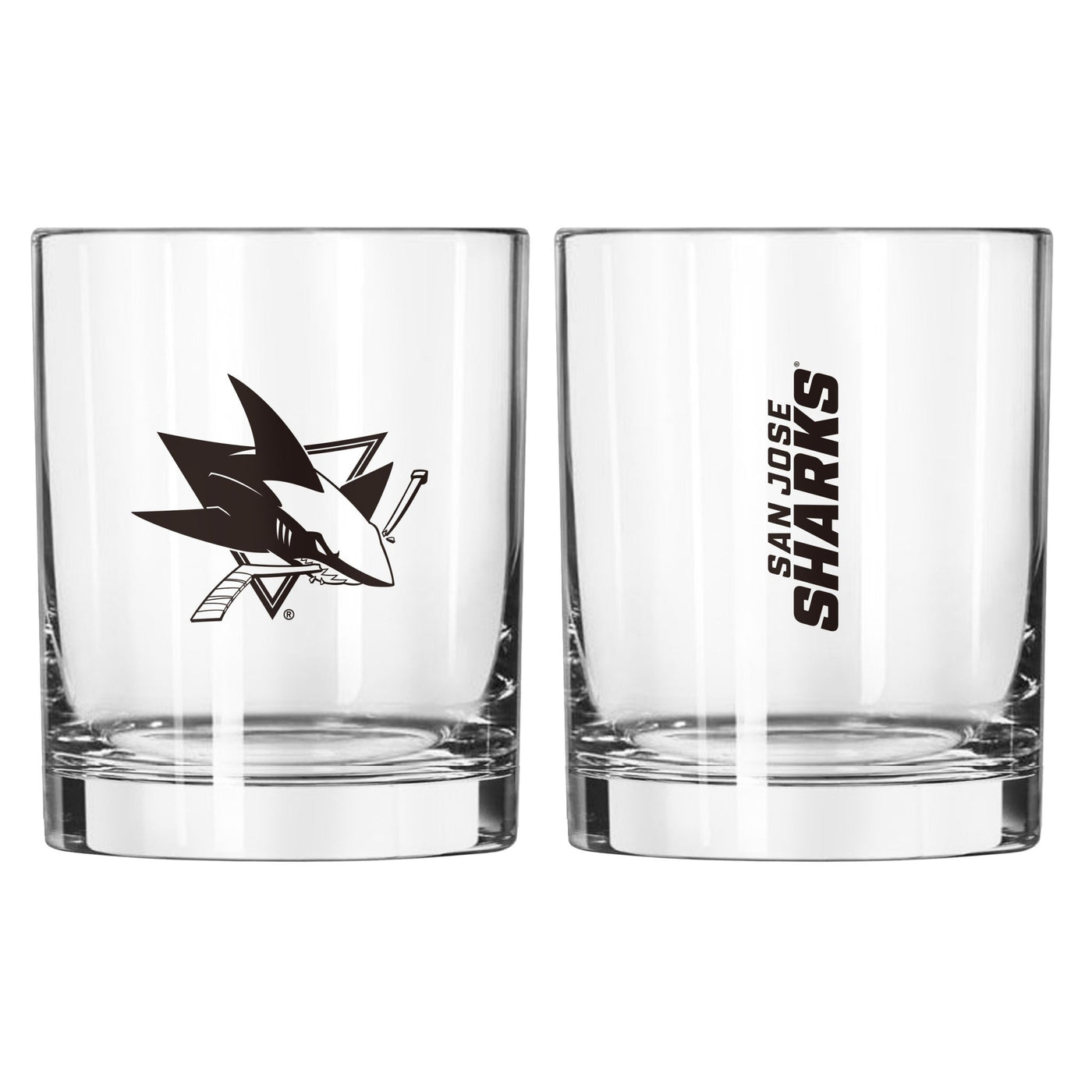San Jose Sharks 14oz Gameday Rocks Glass - Logo Brands