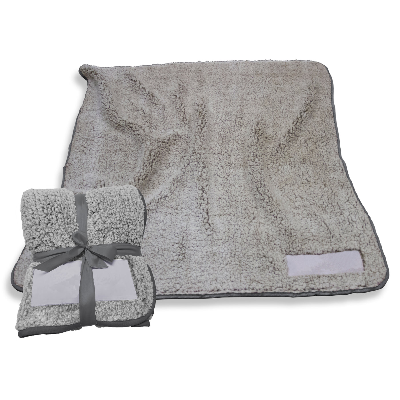 Plain Charcoal Trim Frosty Fleece - Logo Brands