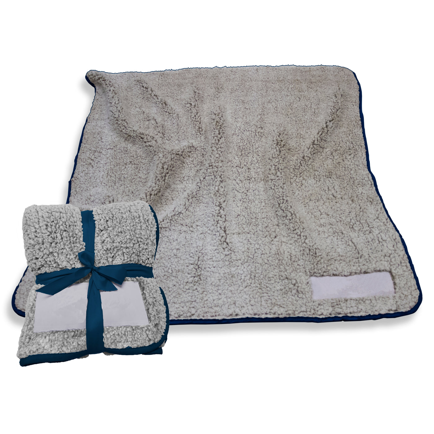 Plain Navy Trim Frosty Fleece - Logo Brands