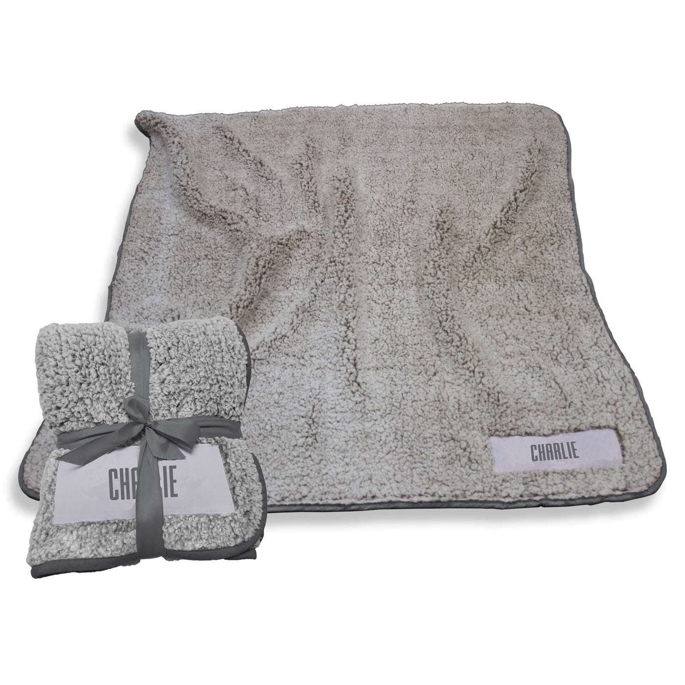Charcoal Trim Personalized Frosty Fleece - Logo Brands