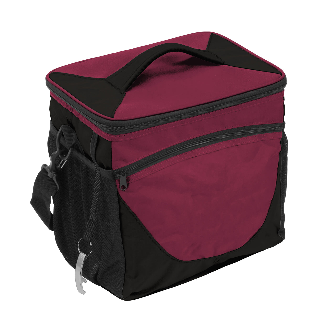 Plain Maroon 24 Can Cooler - Logo Brands