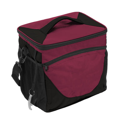 Plain Maroon 24 Can Cooler - Logo Brands