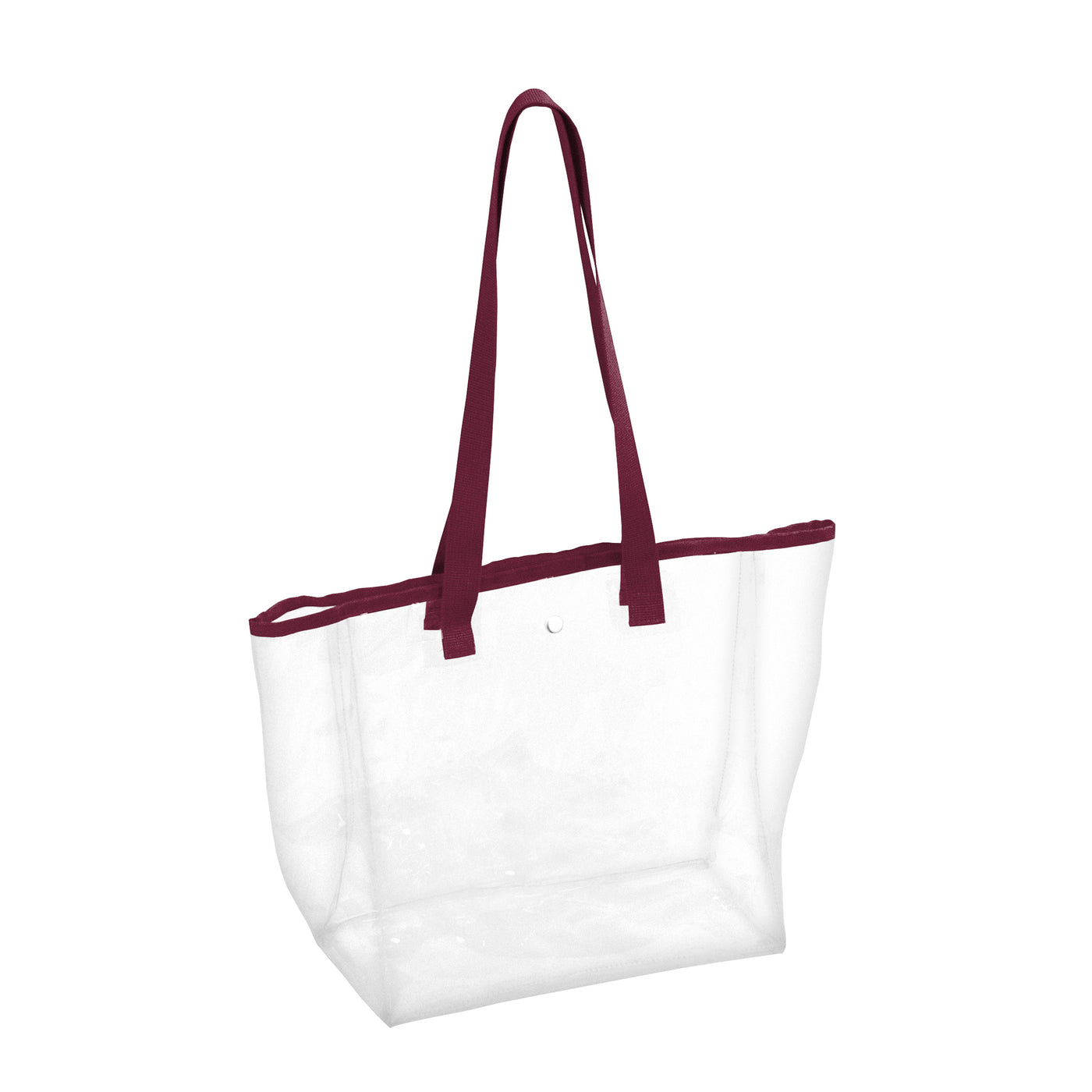 Plain Maroon Stadium Clear Tote - Logo Brands