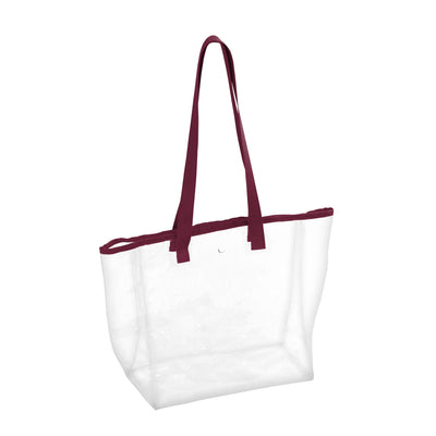 Plain Maroon Stadium Clear Tote - Logo Brands