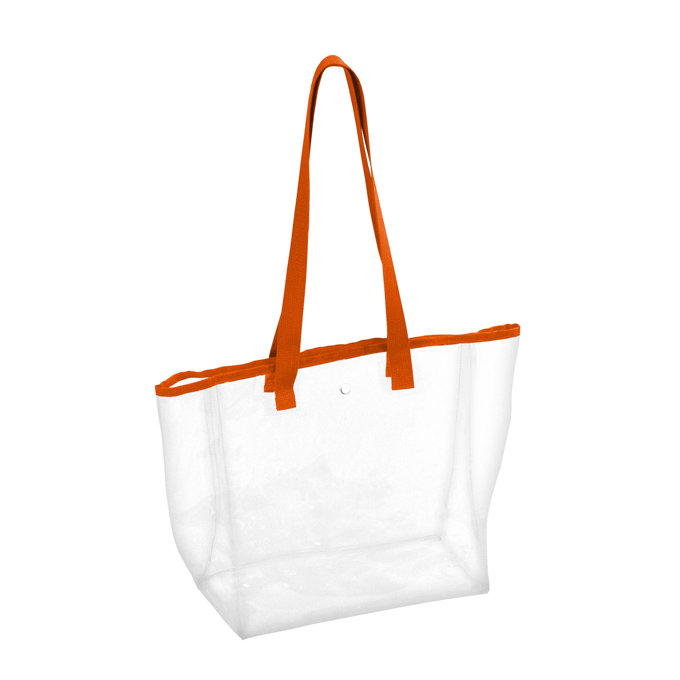 Plain Orange Stadium Clear Tote