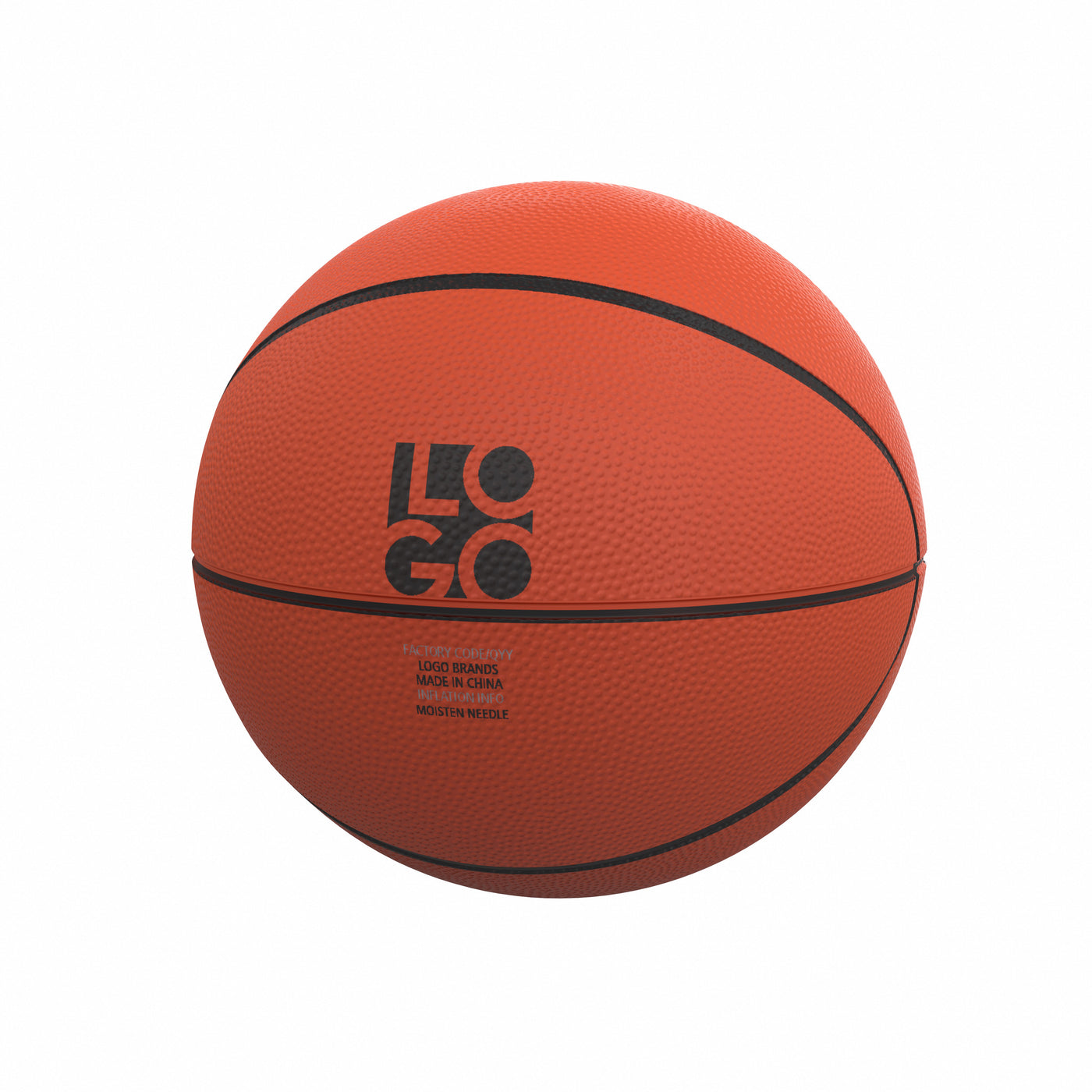Plain Orange Mini Autograph Basketball - Logo Brands