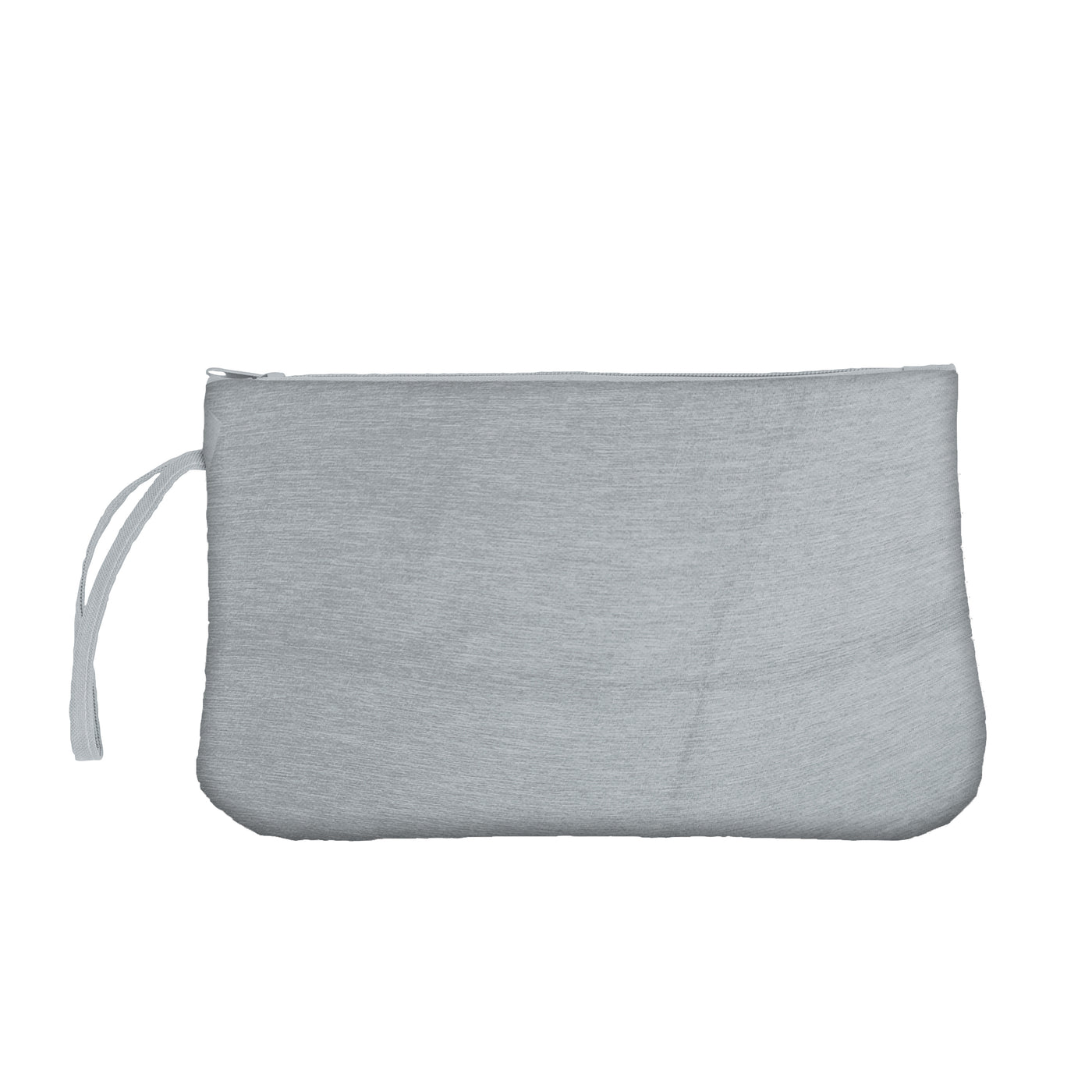 Plain Gray Crosshatch Wristlet