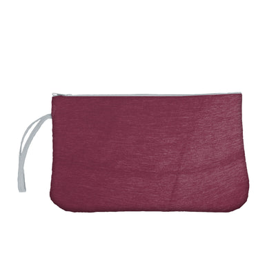 Plain Maroon Crosshatch Wristlet - Logo Brands