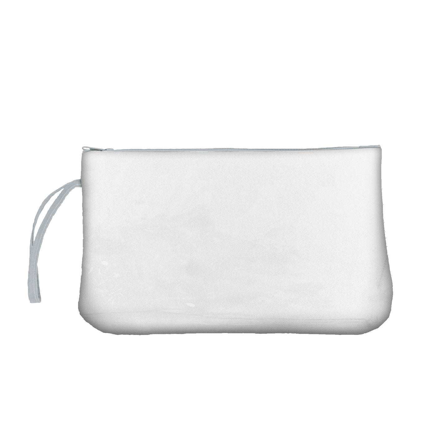 Plain Gray Clear Wristlet