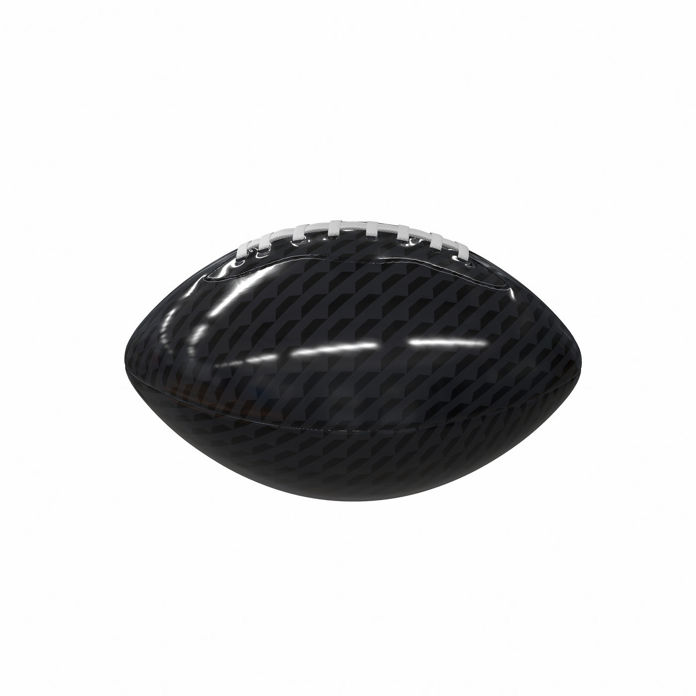 Plain Black Carbon Fiber Mini-Size Glossy Football