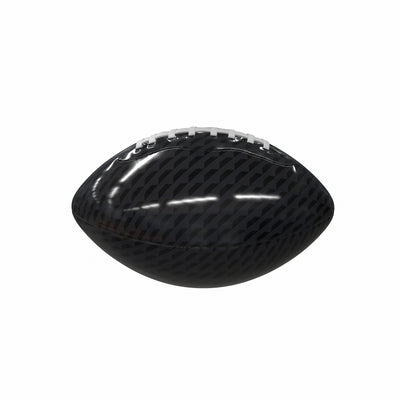 Plain Black Carbon Fiber Mini-Size Glossy Football - Logo Brands