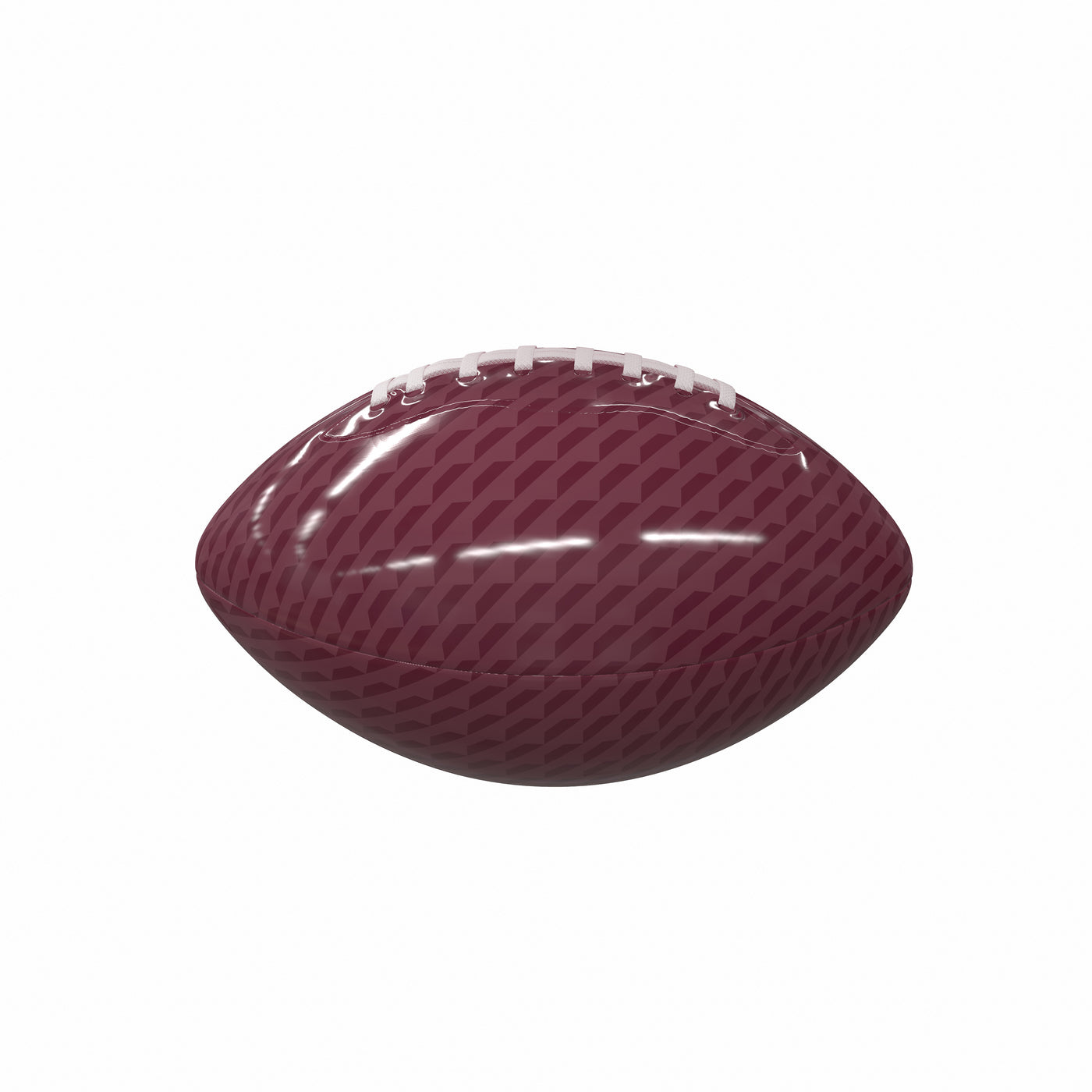 Plain Maroon Carbon Fiber Mini-Size Glossy Football