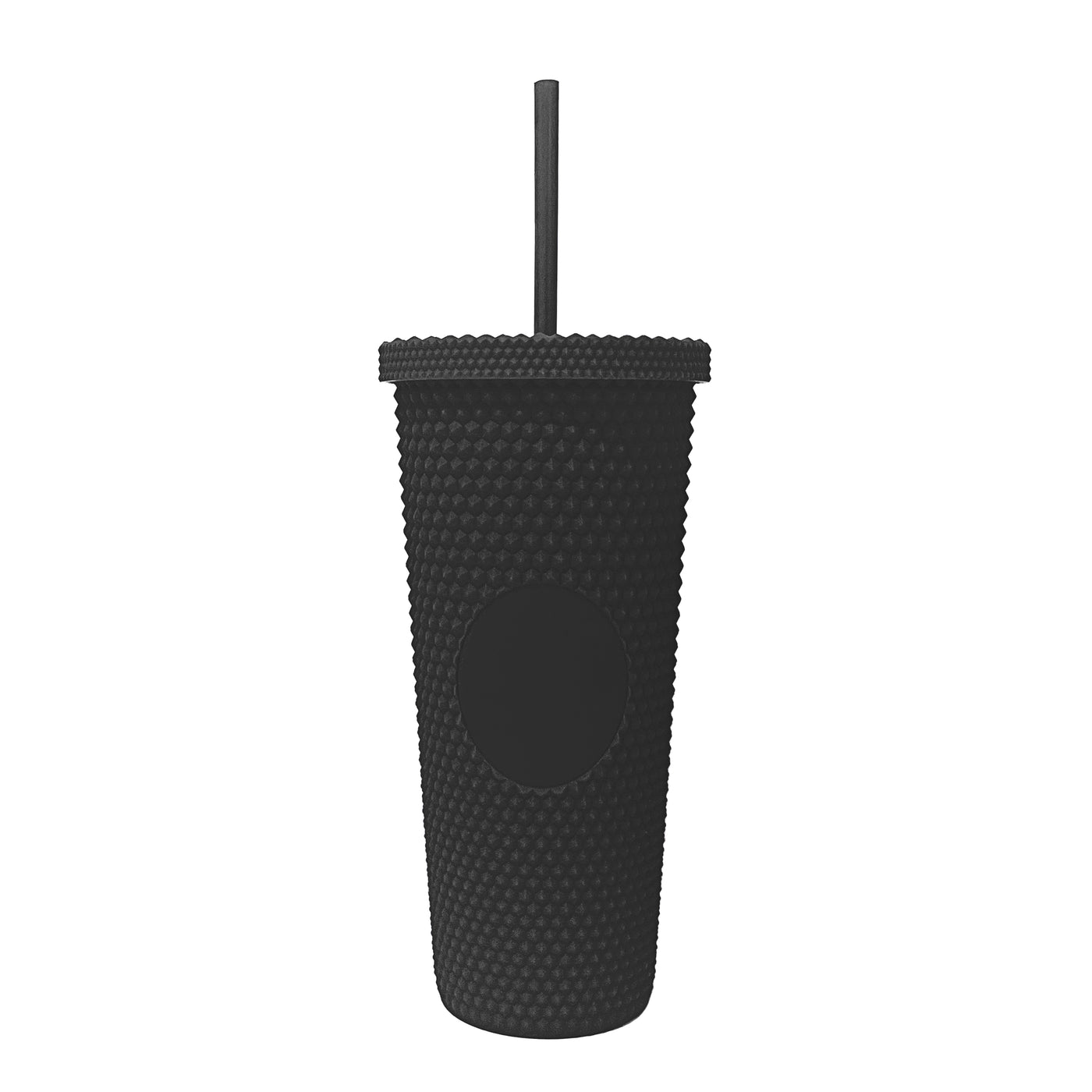 Plain Black 24oz Studded Tumbler